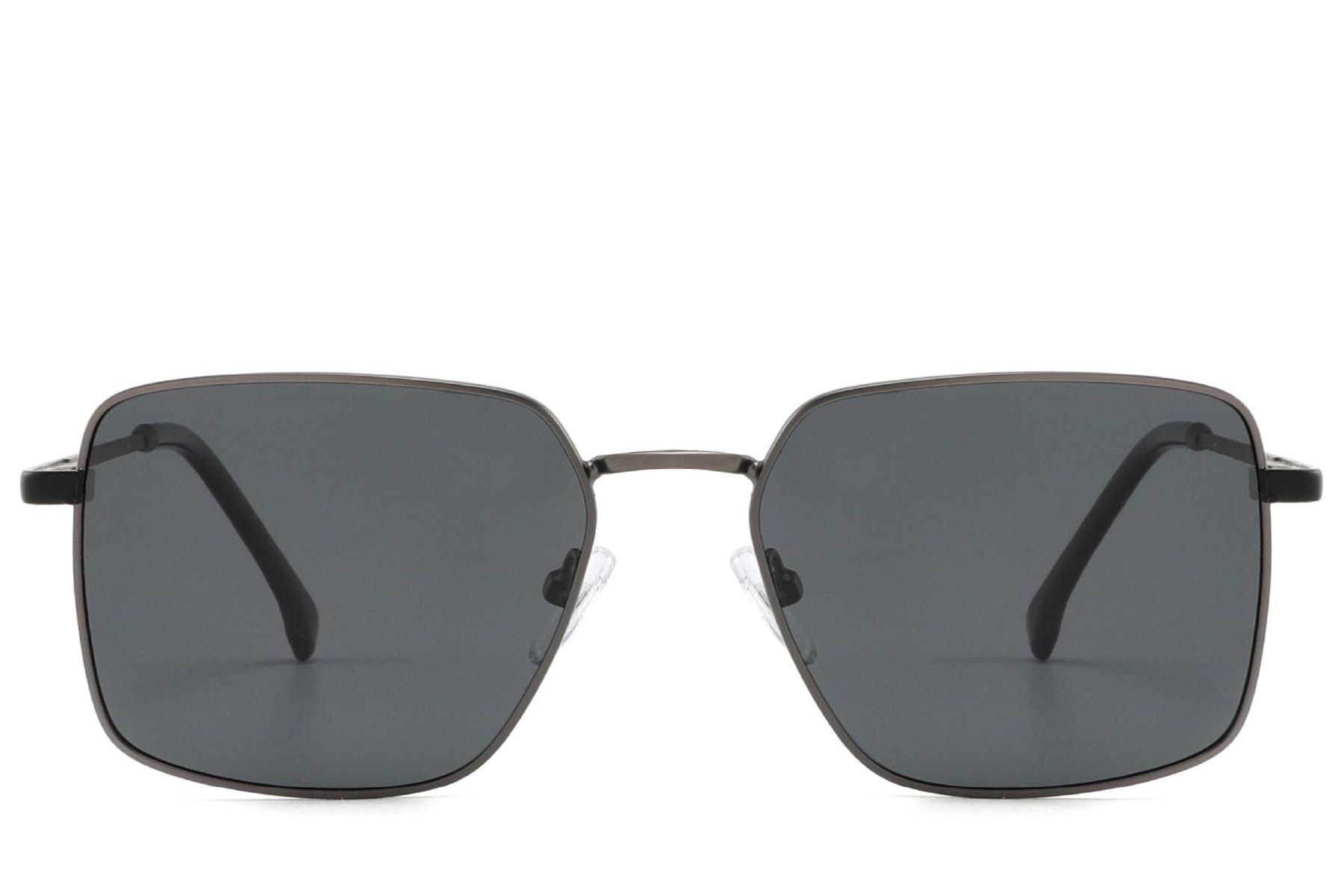 Rectangular Black Metal Sunglasses #BS2012-1897
