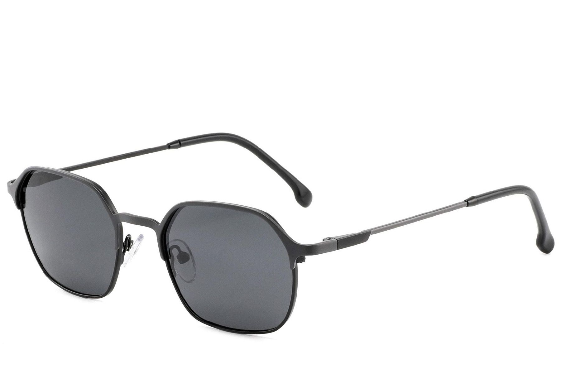 Rectangular Black Metal Sunglasses #BS2012-1901