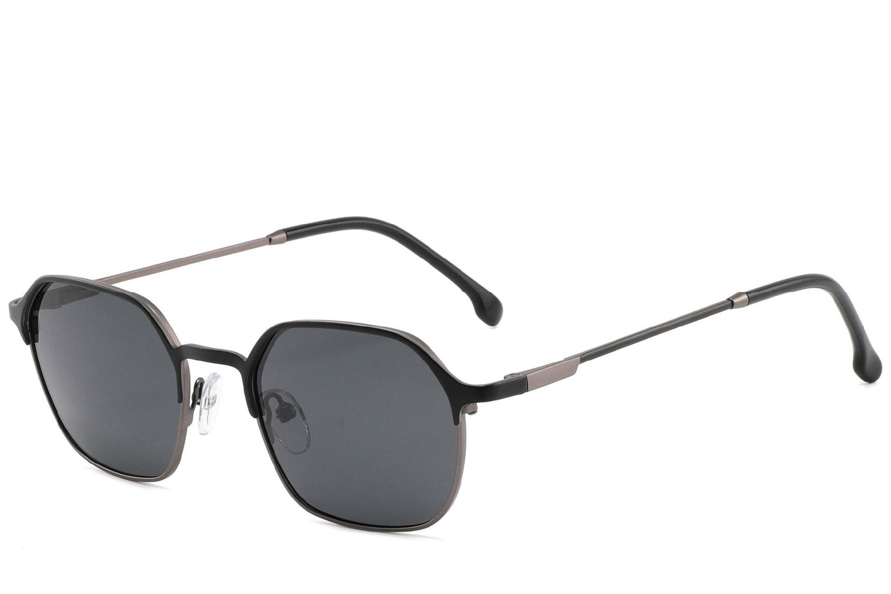 Rectangular Black Metal Sunglasses #BS2012-1902