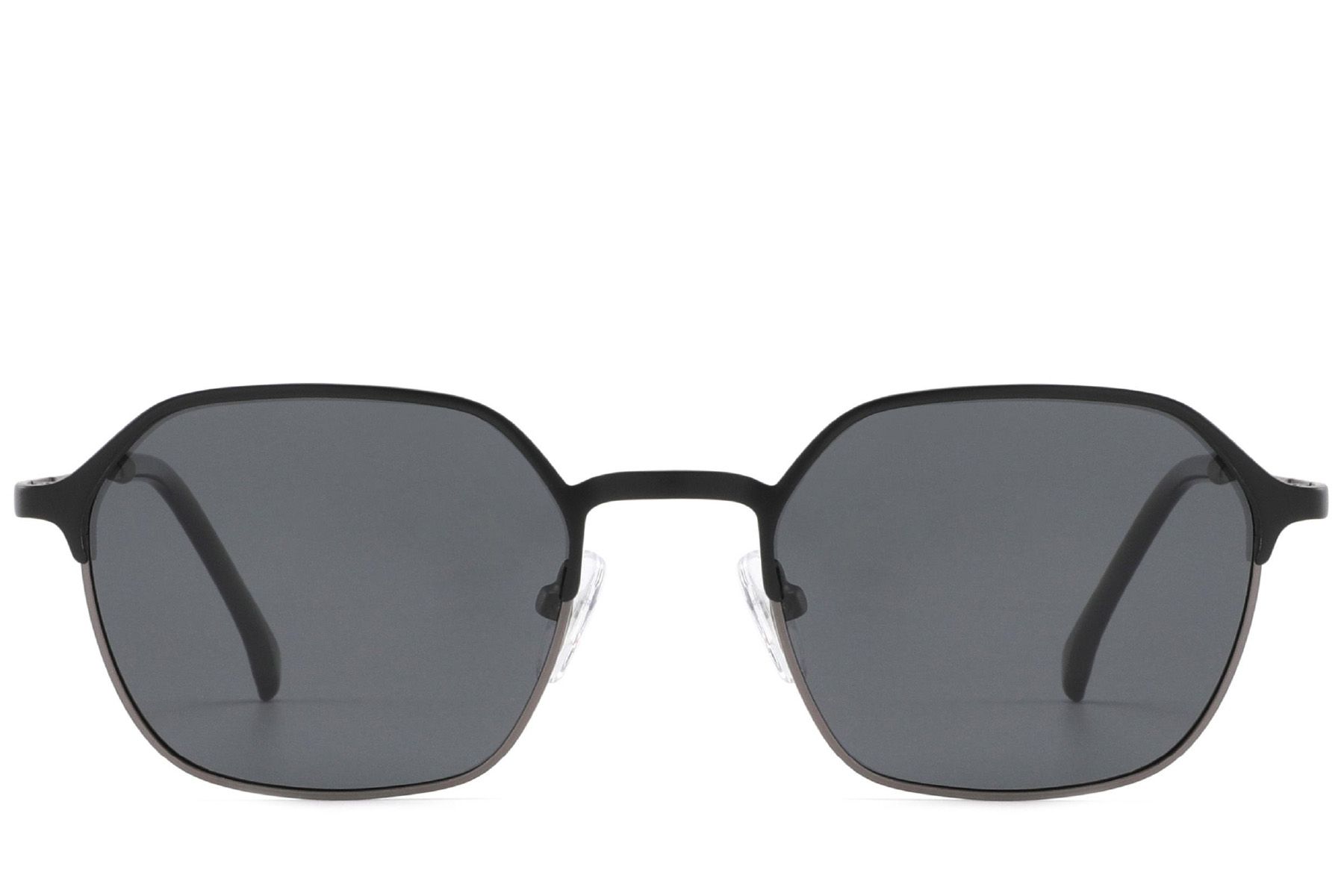 Rectangular Black Metal Sunglasses #BS2012-1902