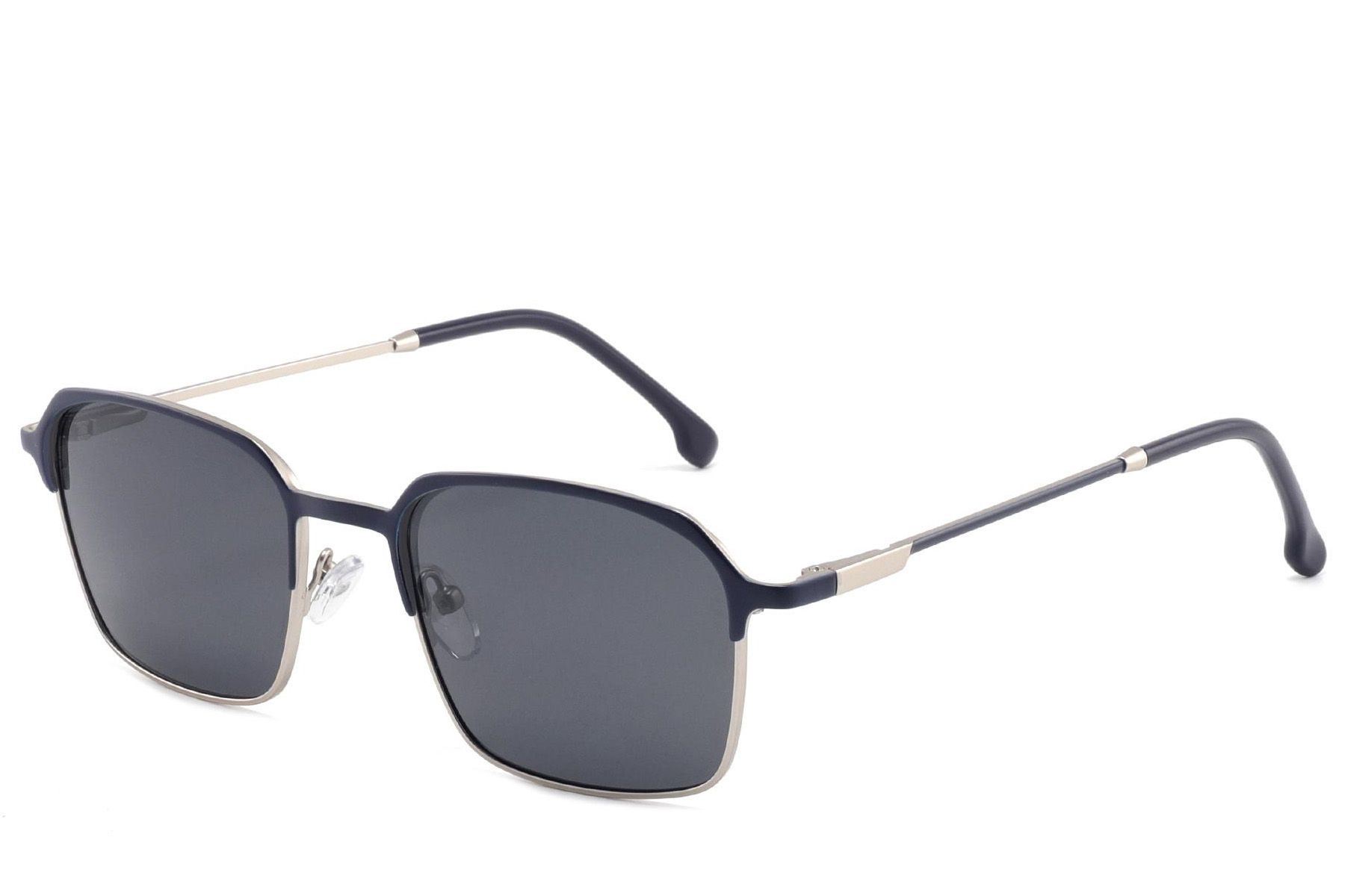 Rectangular Silver Metal Sunglasses #BS2012-1908