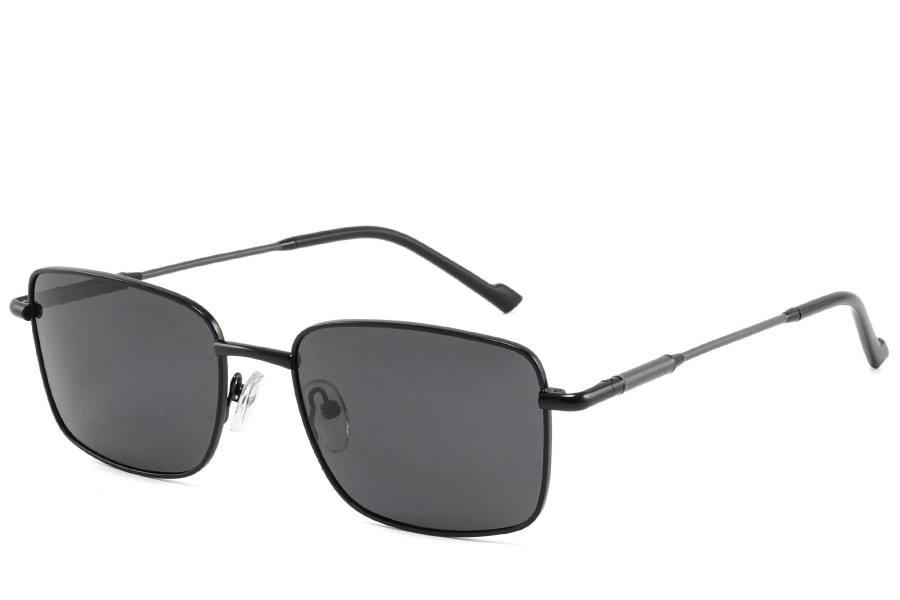 Rectangular Black Metal Sunglasses #BS2012-1910