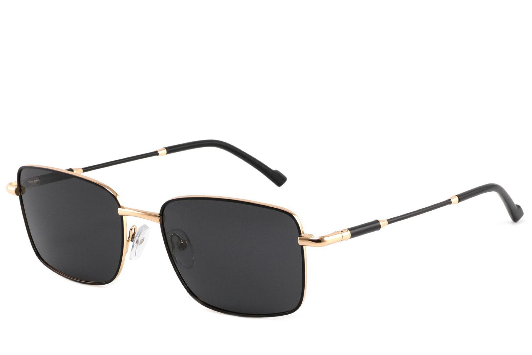 Rectangular Black Metal Sunglasses #BS2012-1912