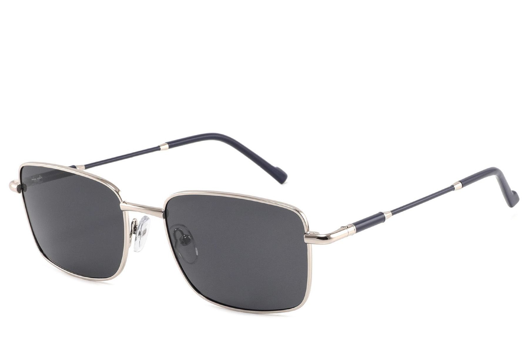 Rectangular Silver Metal Sunglasses #BS2012-1913