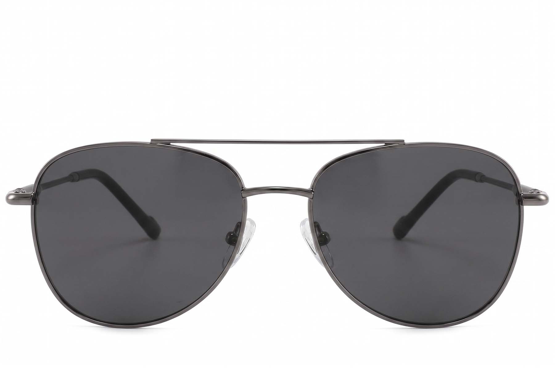 Aviator zonnebril in grijs metaal #BS2012-1916