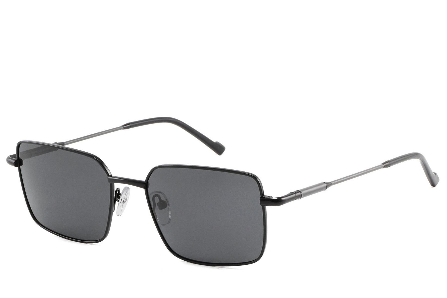 Rectangular Black Metal Sunglasses #BS2012-1920
