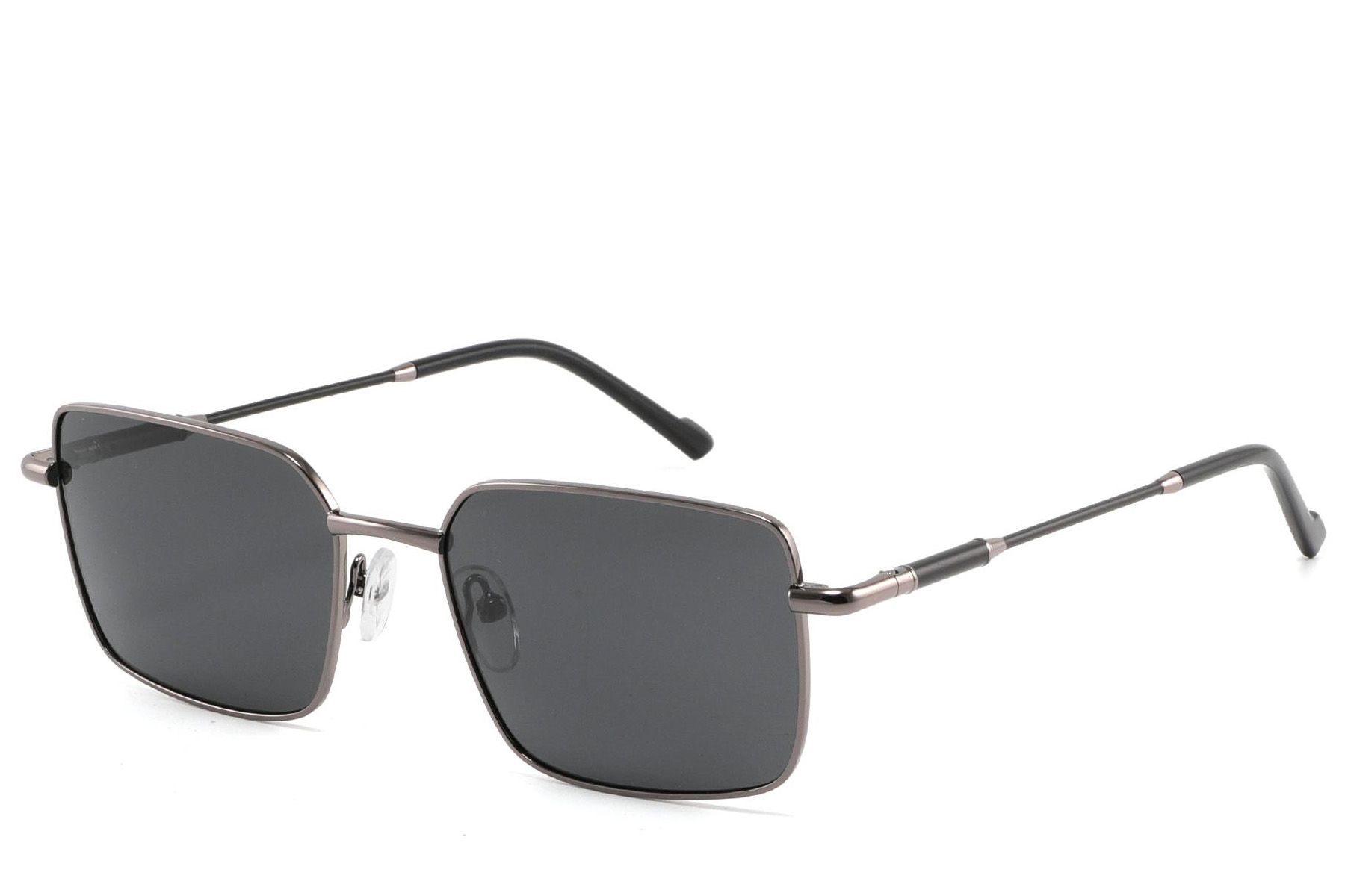 Rectangular Grey Metal Sunglasses #BS2012-1921