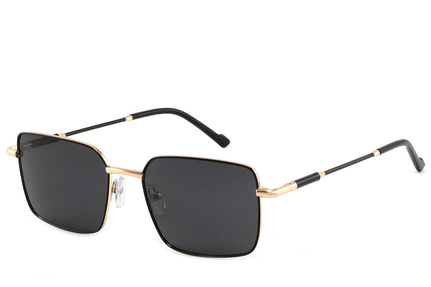 Rectangular Golden Metal Sunglasses #BS2012-1922