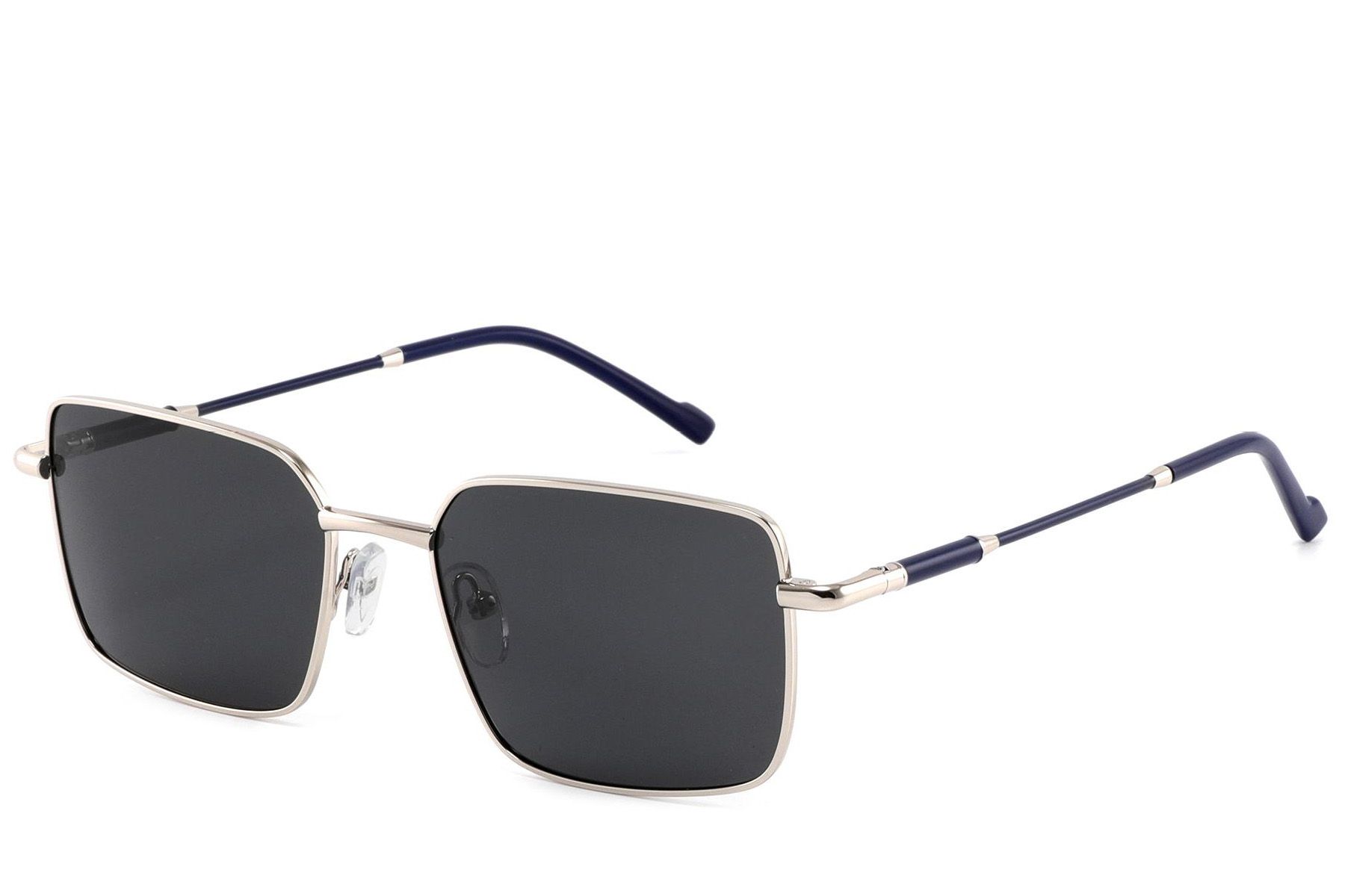 Rectangular Silver Metal Sunglasses #BS2012-1923