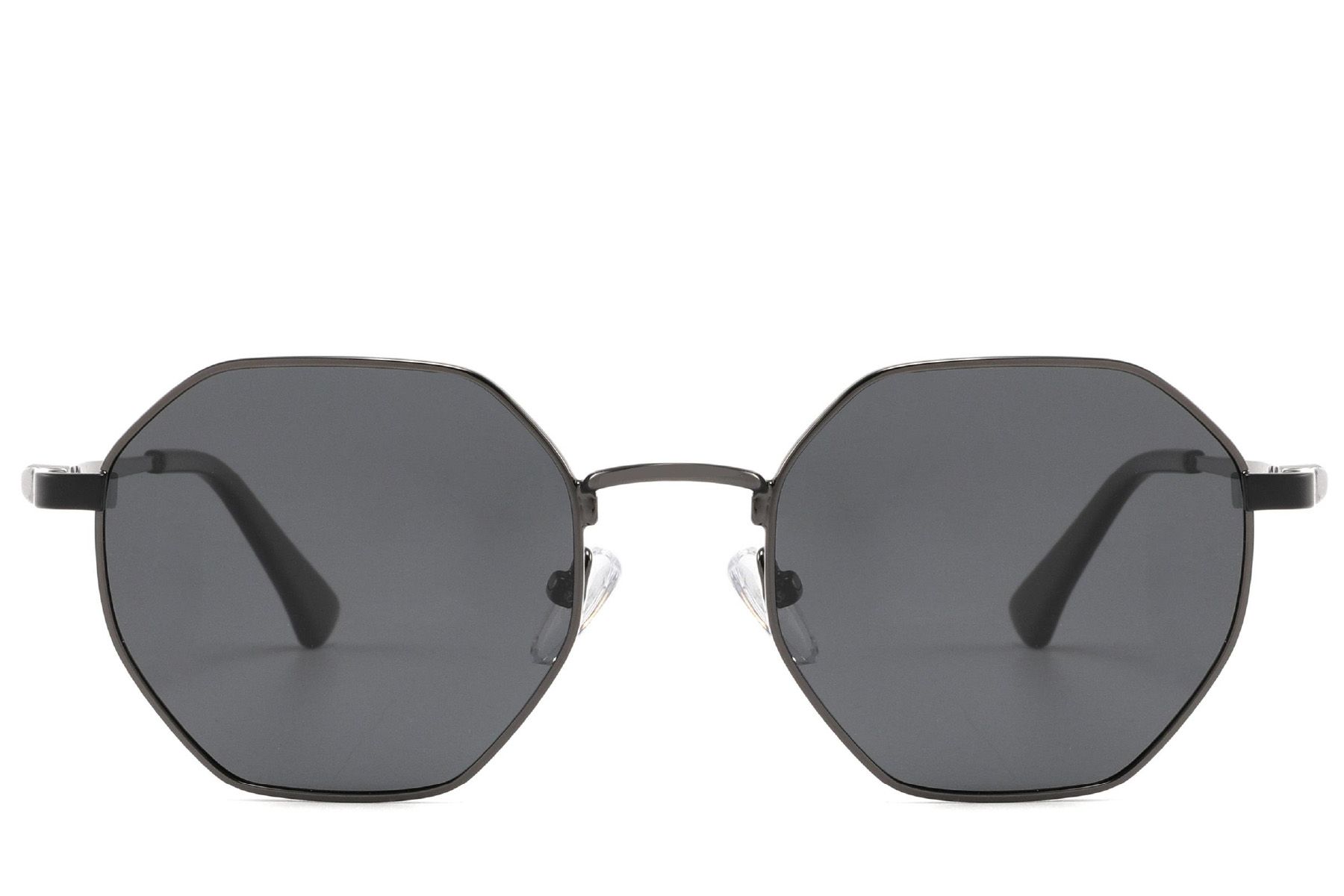 Geometric Black Metal Sunglasses #BS2012-1926