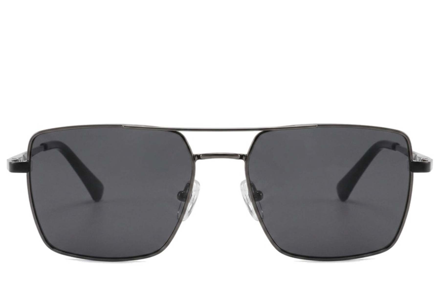 Aviator zonnebril in grijs metaal #BS2012-1931