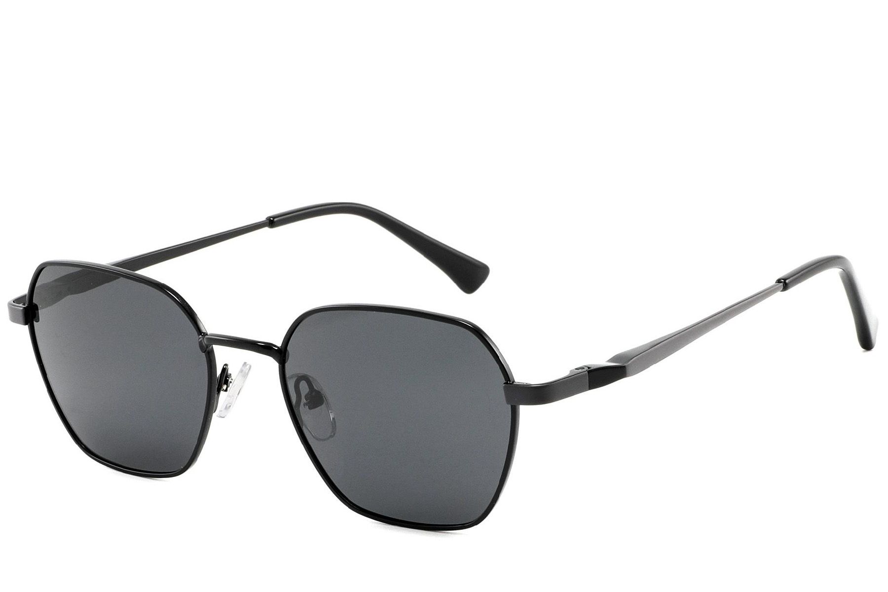 Rectangular Black Metal Sunglasses #BS2012-1935