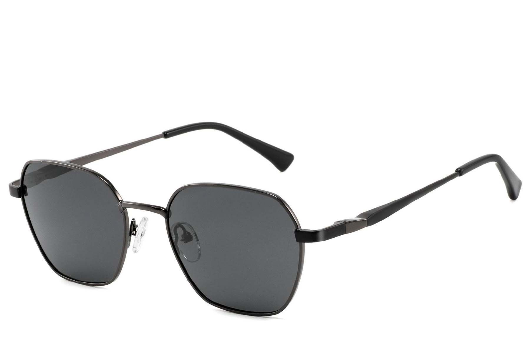 Rectangular Black Metal Sunglasses #BS2012-1936