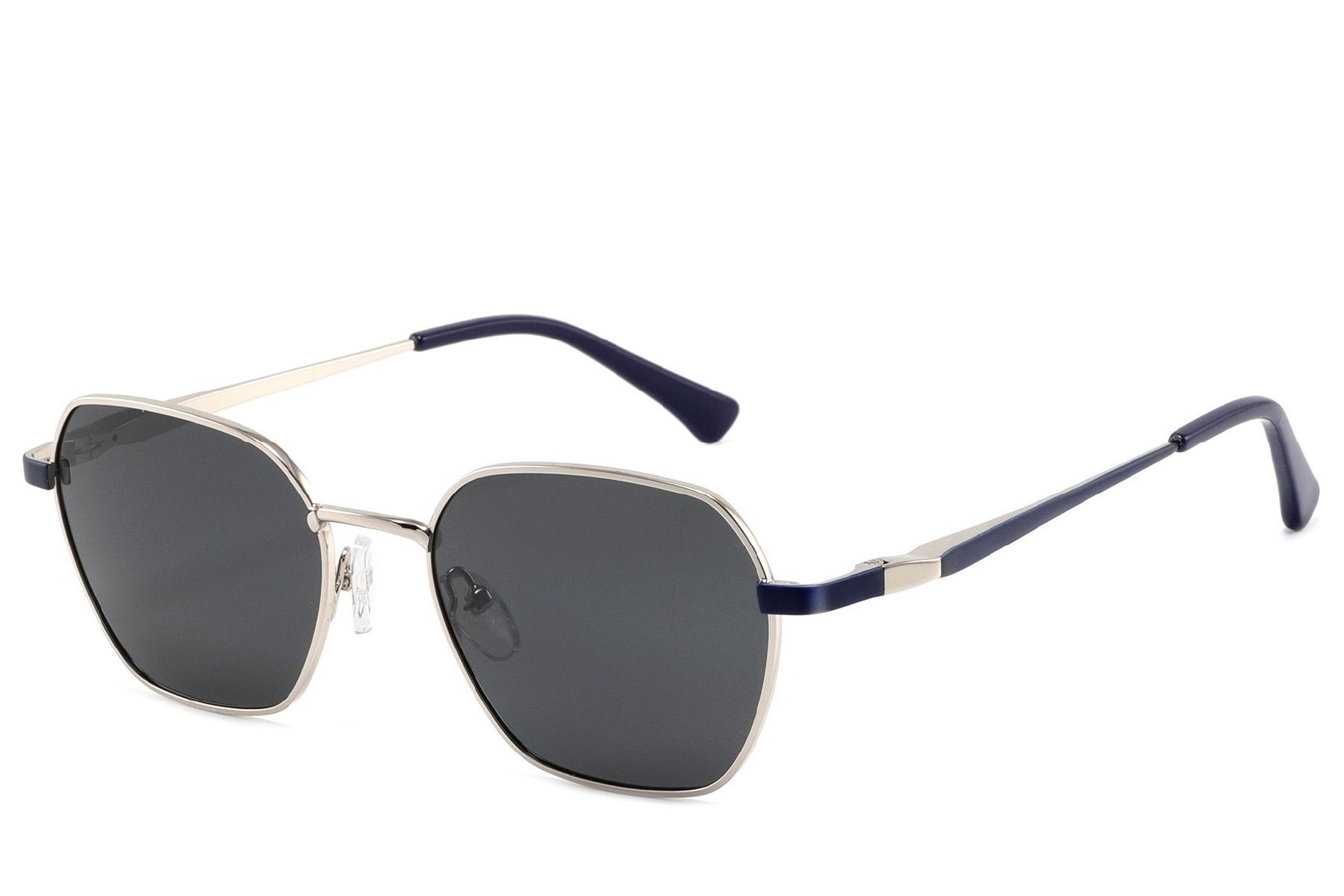 Rectangular Silver Metal Sunglasses #BS2012-1938