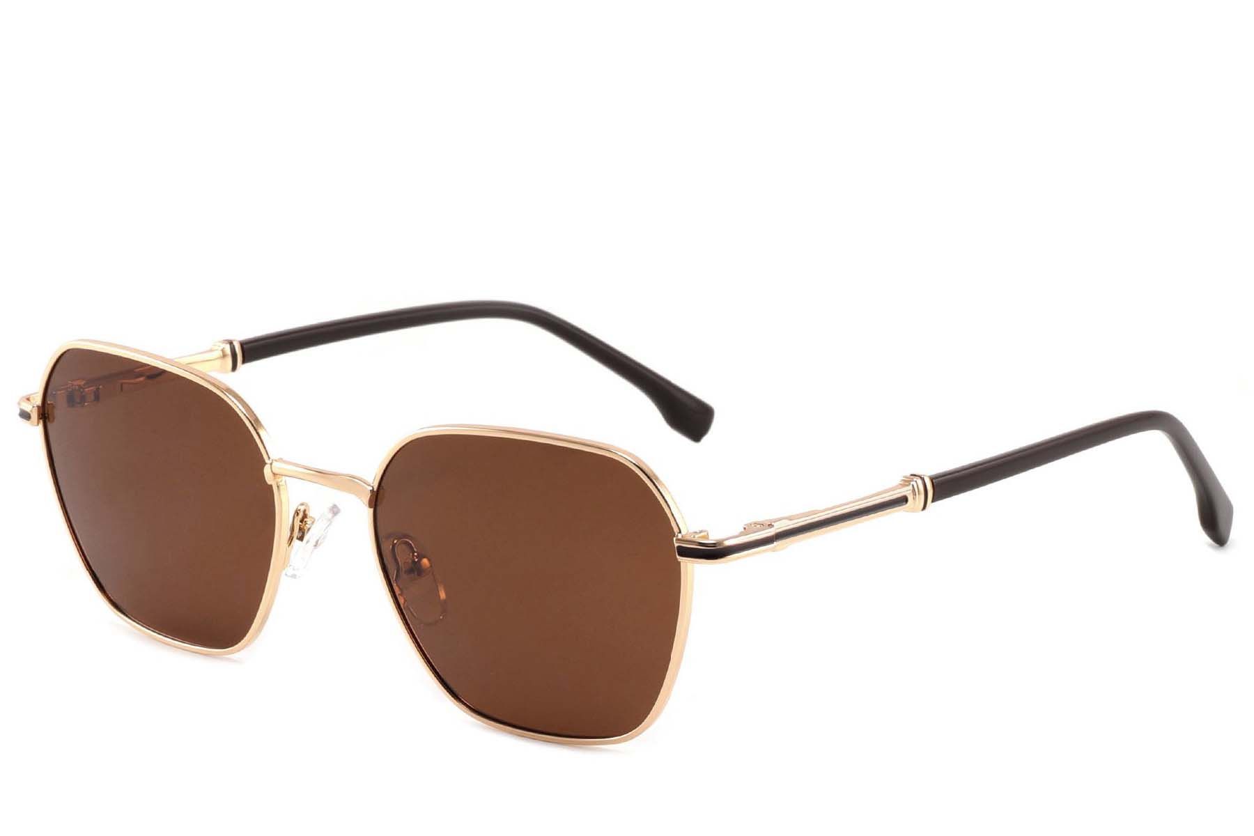 Geometric Golden Metal Sunglasses #BS2012-1944