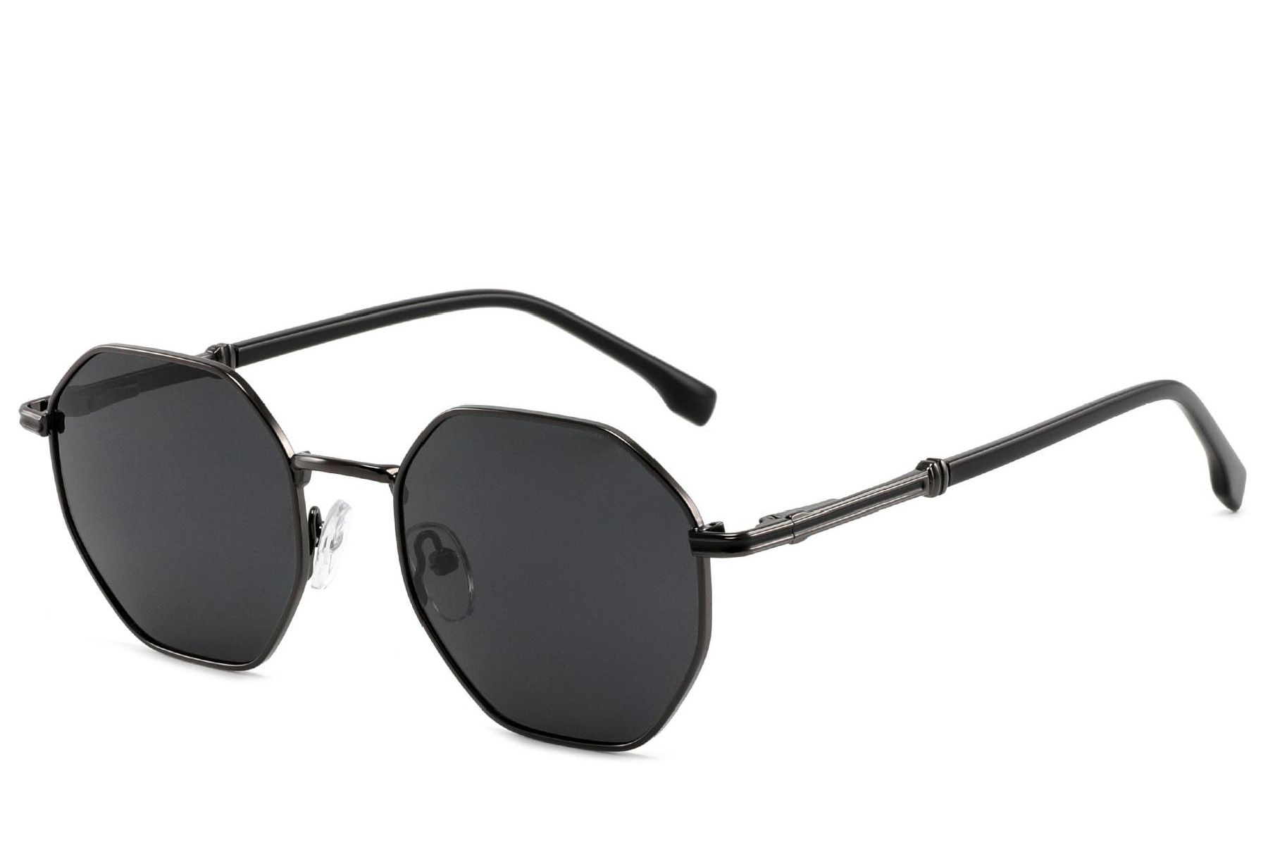 Geometric Grey Metal Sunglasses #BS2012-1952