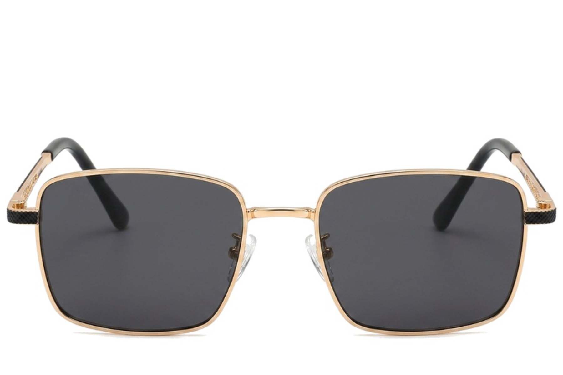 Gafas de sol rectangulares de metal dorado #BS2012-1957