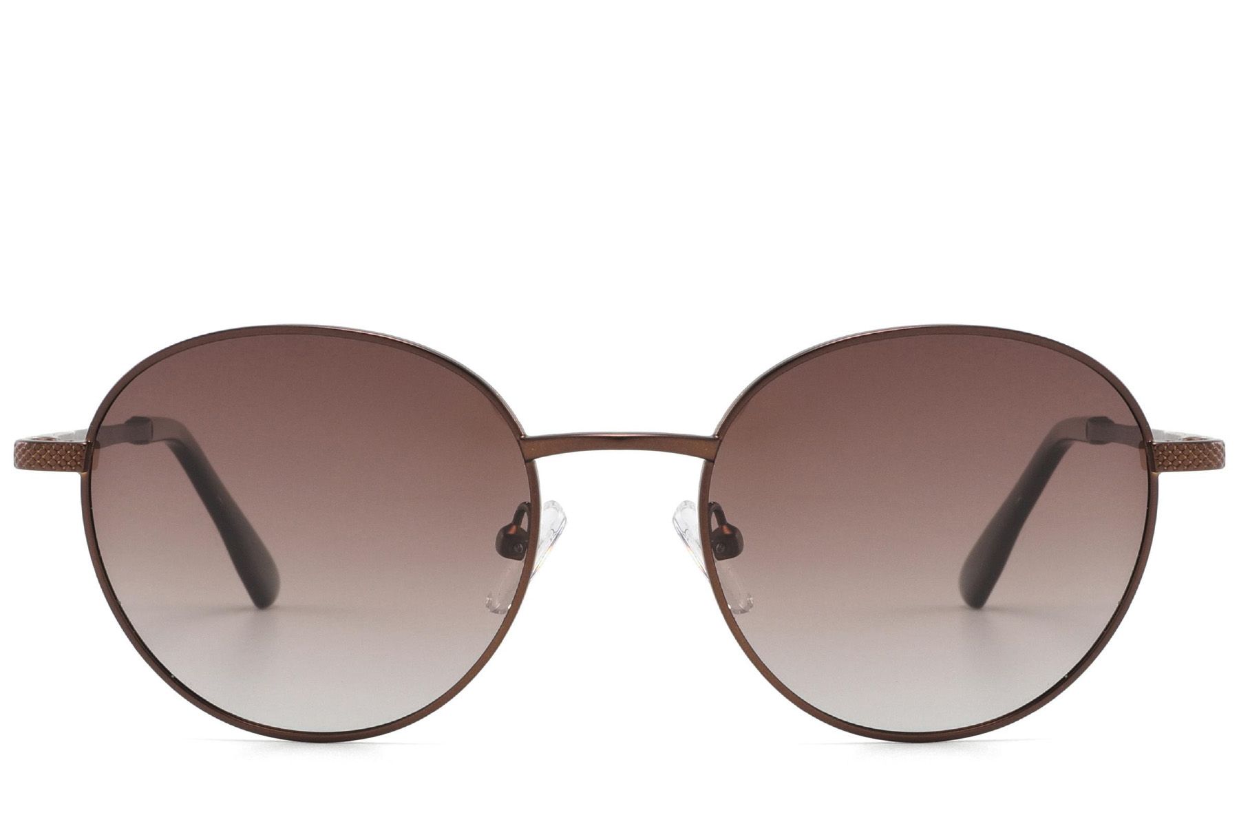 Oval Brown Metal Sunglasses #BS2012-1964