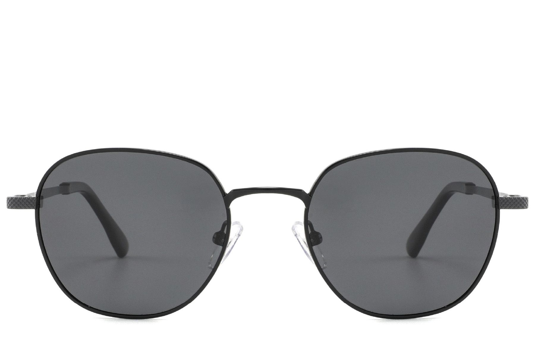 Oval Black Metal Sunglasses #BS2012-1965