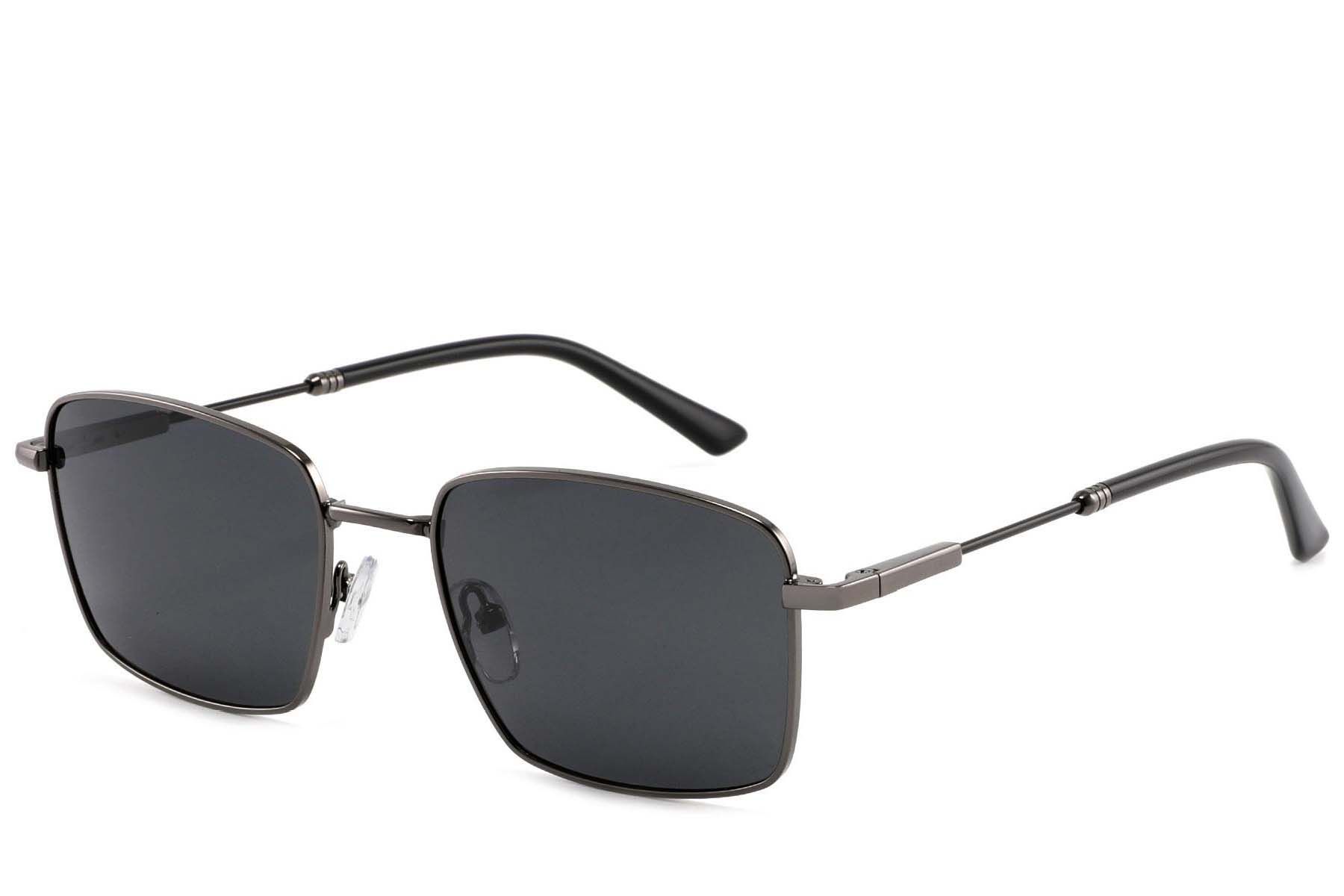Rectangular Grey Metal Sunglasses #BS2012-1971