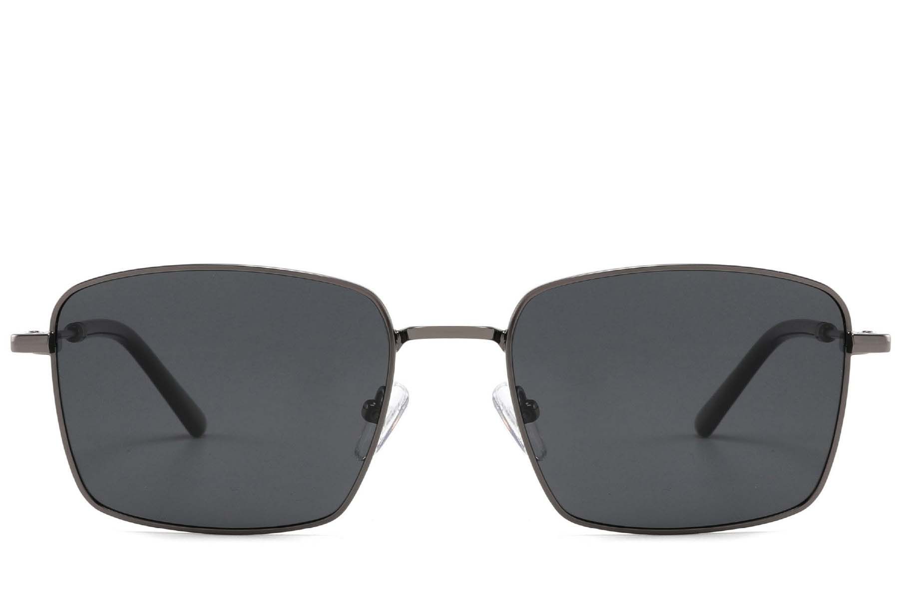 Rectangular Grey Metal Sunglasses #BS2012-1971
