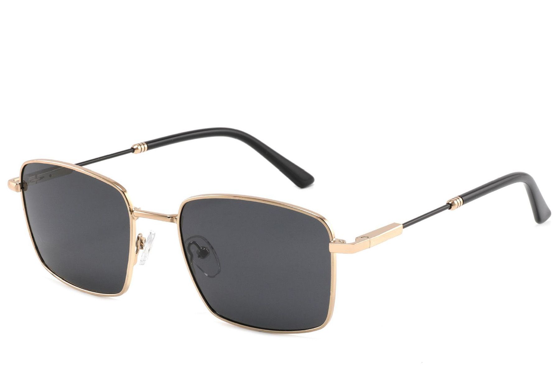 Rectangular Golden Metal Sunglasses #BS2012-1972