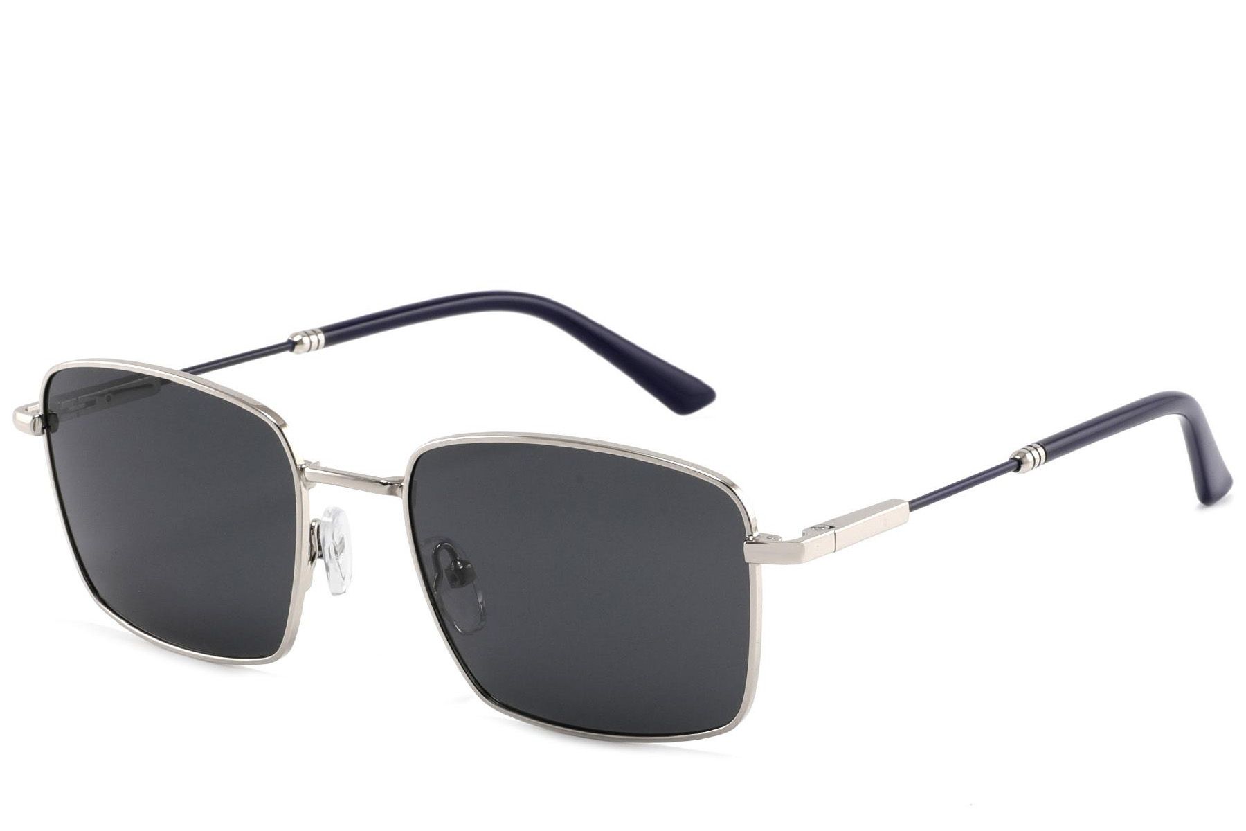 Rectangular Silver Metal Sunglasses #BS2012-1973
