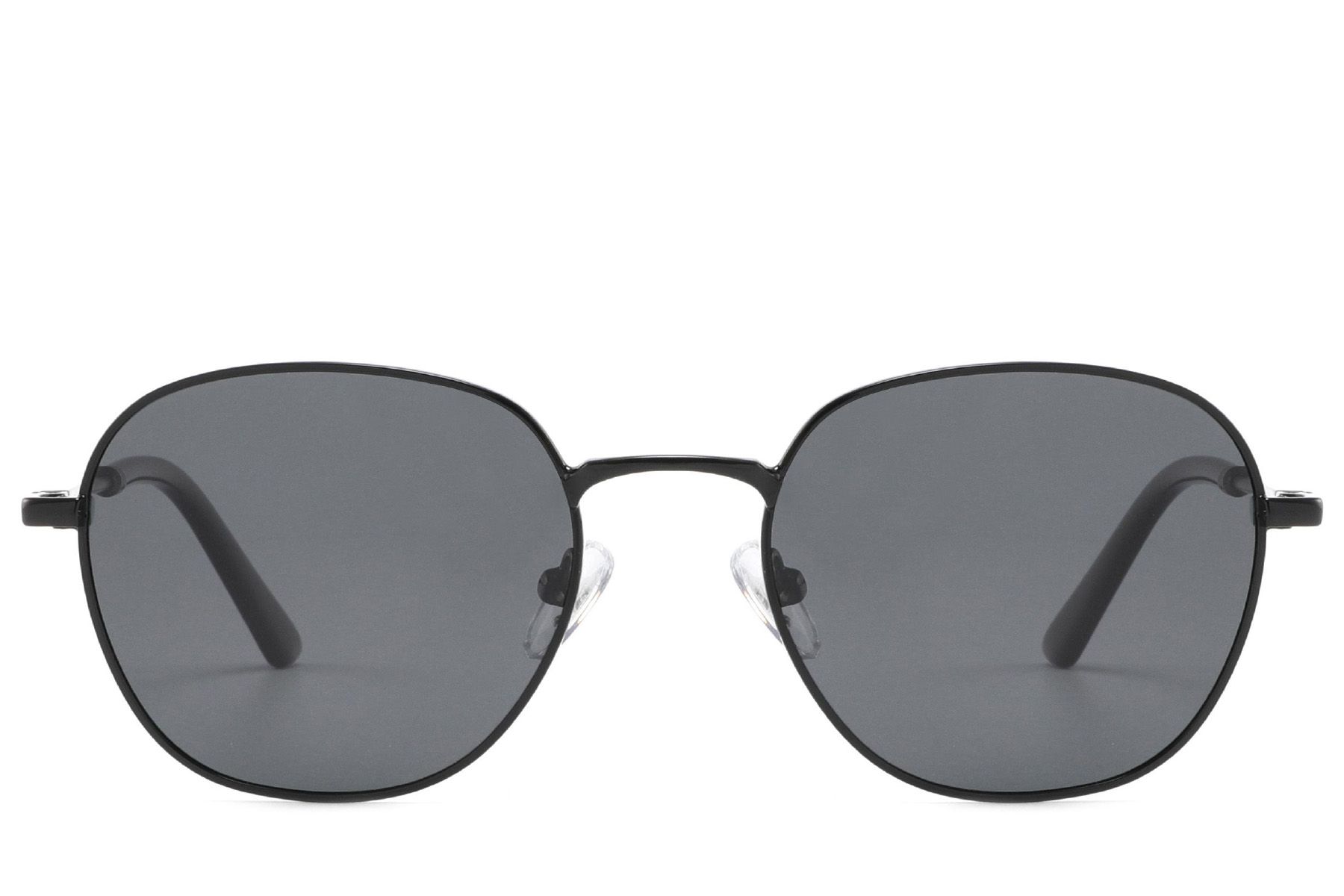 Oval Black Metal Sunglasses #BS2012-1980