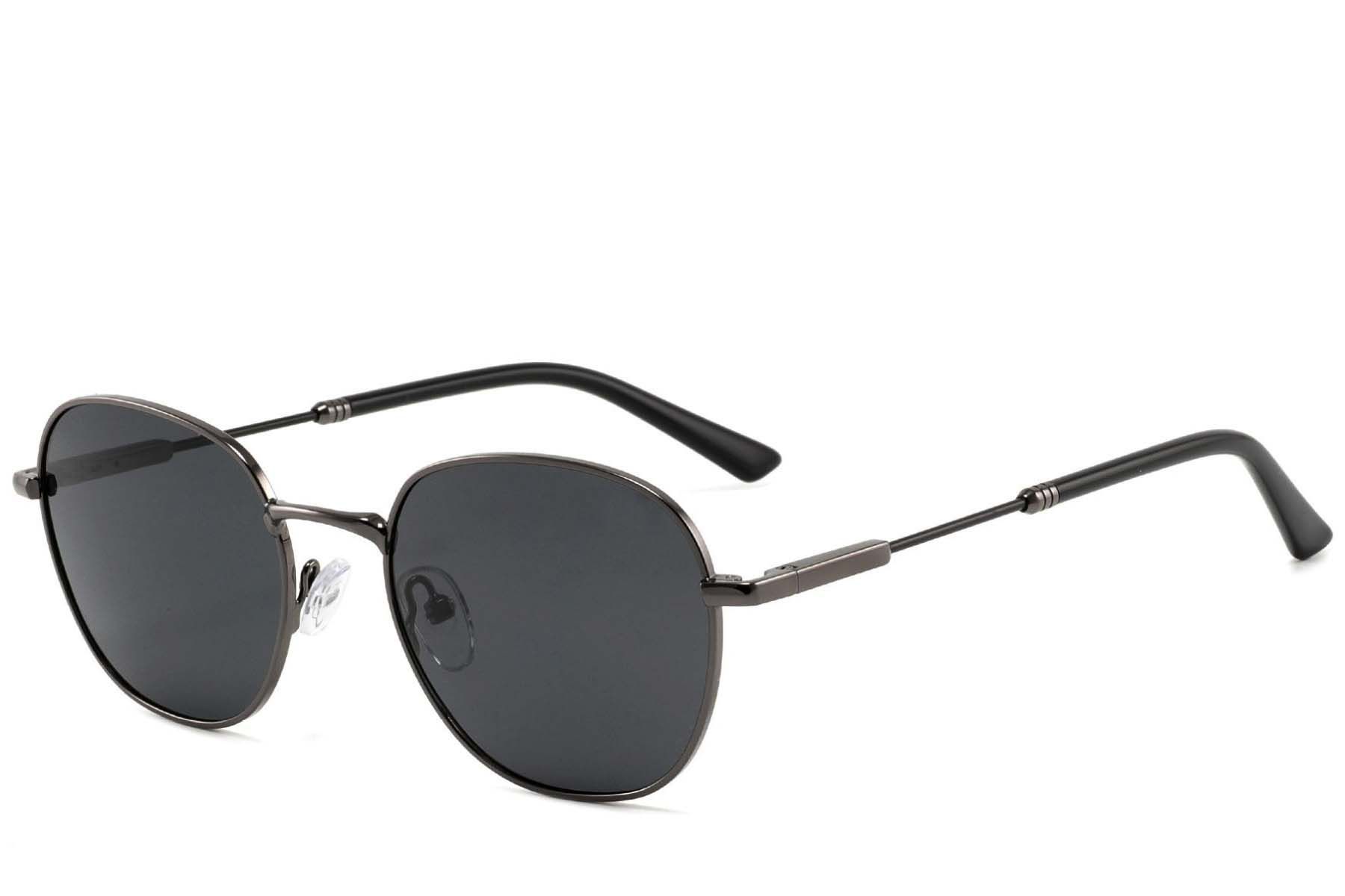 Oval Grey Metal Sunglasses #BS2012-1981