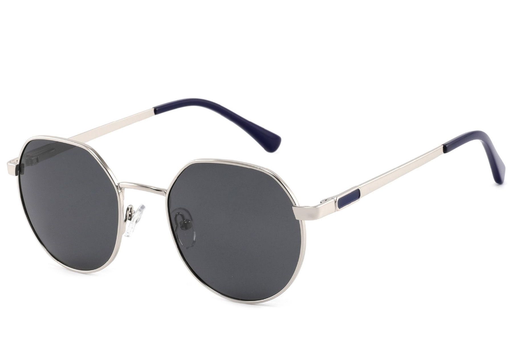 Oval Silver Metal Sunglasses #BS2012-1993