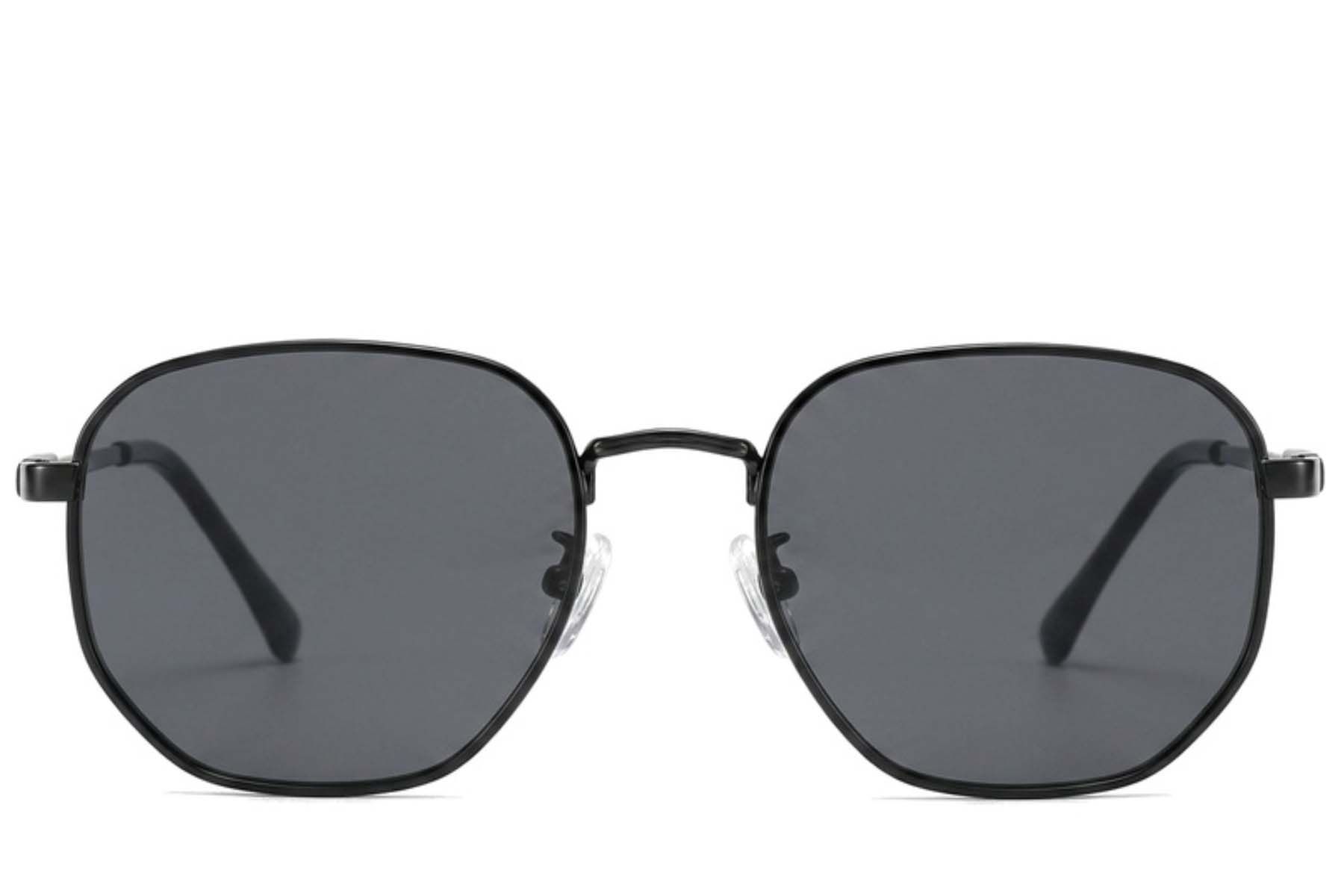 Gafas de sol rectangulares de metal negro #BS2012-1995