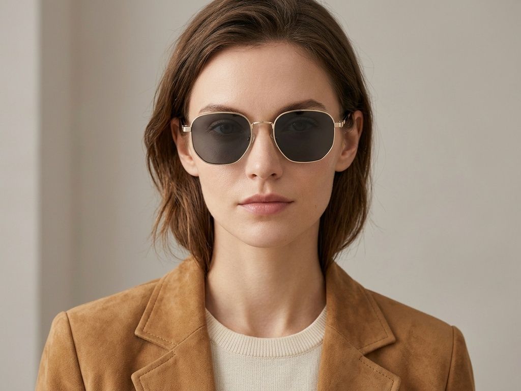 Gafas de sol rectangulares de metal plateado #BS2012-1998