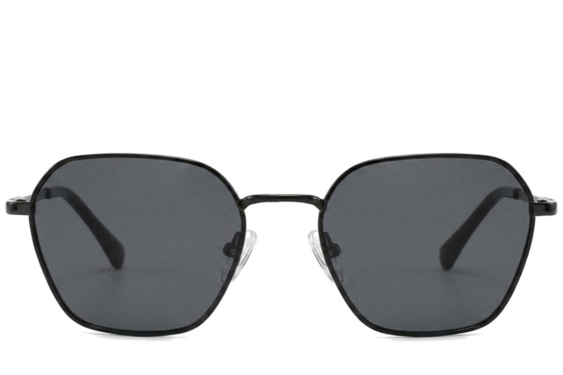 Gafas de sol geométricas de metal negro #BS2012-2000