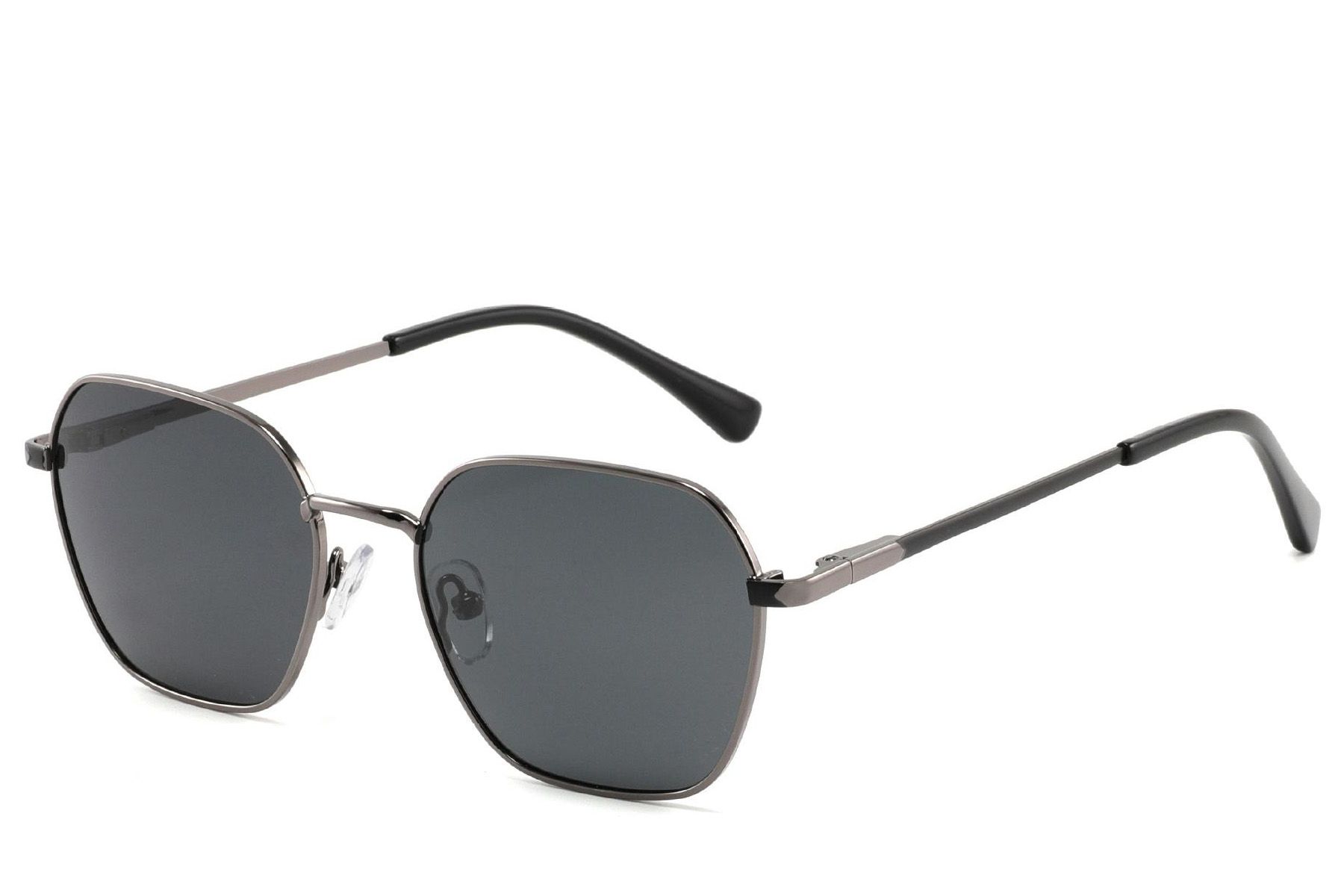 Geometric Grey Metal Sunglasses #BS2012-2001