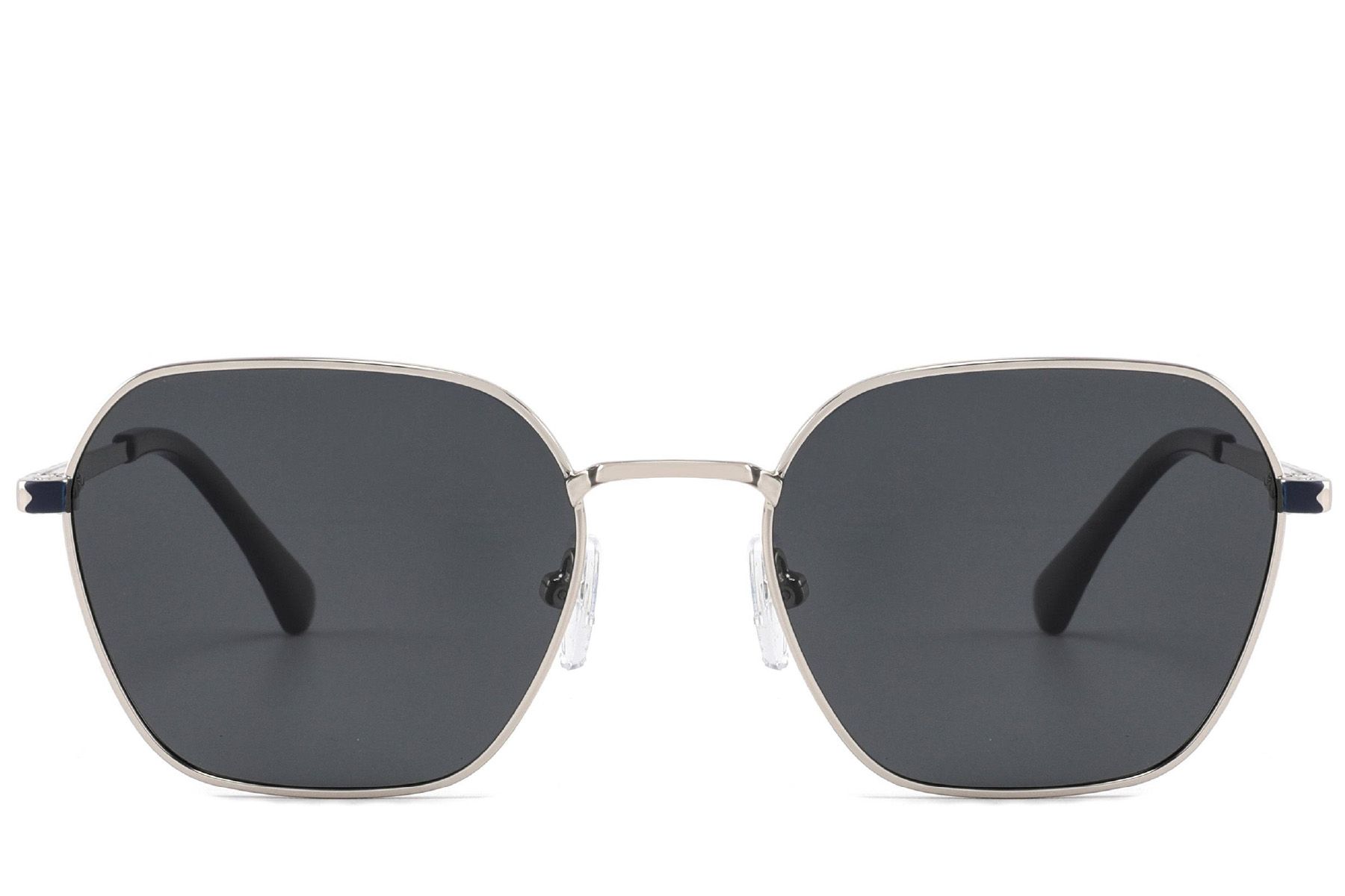 Geometric Silver Metal Sunglasses #BS2012-2003