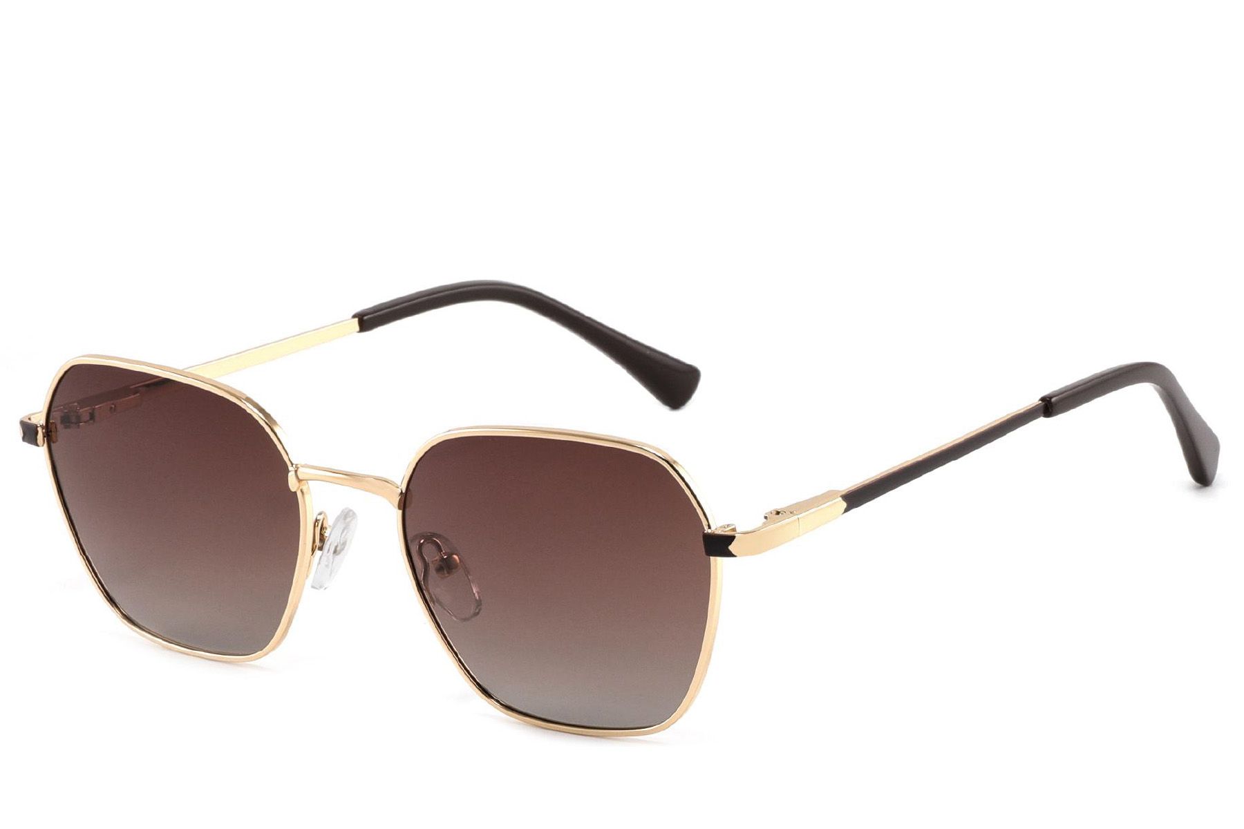 Geometric Golden Metal Sunglasses #BS2012-2004