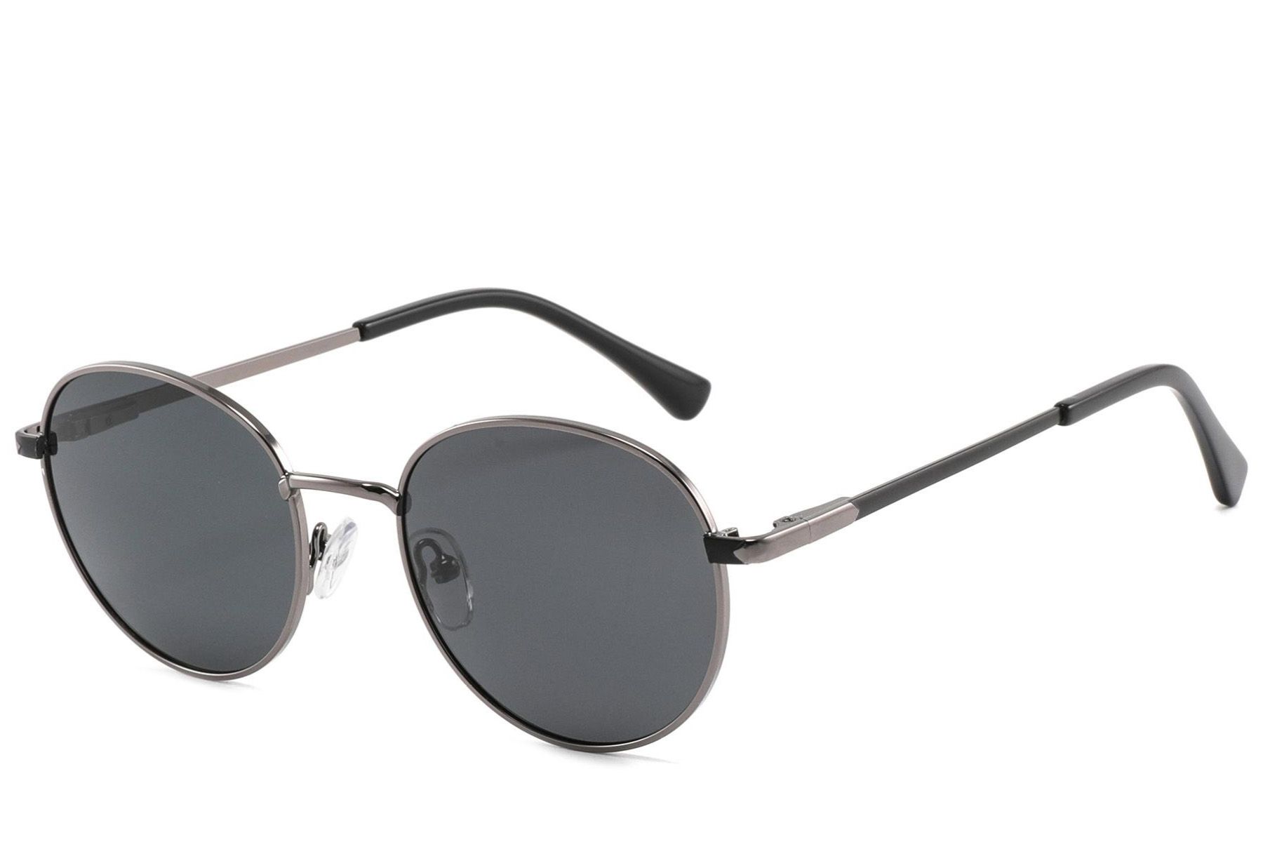 Oval Grey Metal Sunglasses #BS2012-2006