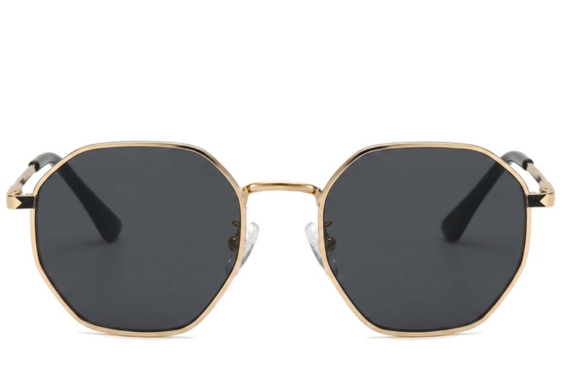 Gafas de sol geométricas de metal dorado #BS2012-2012