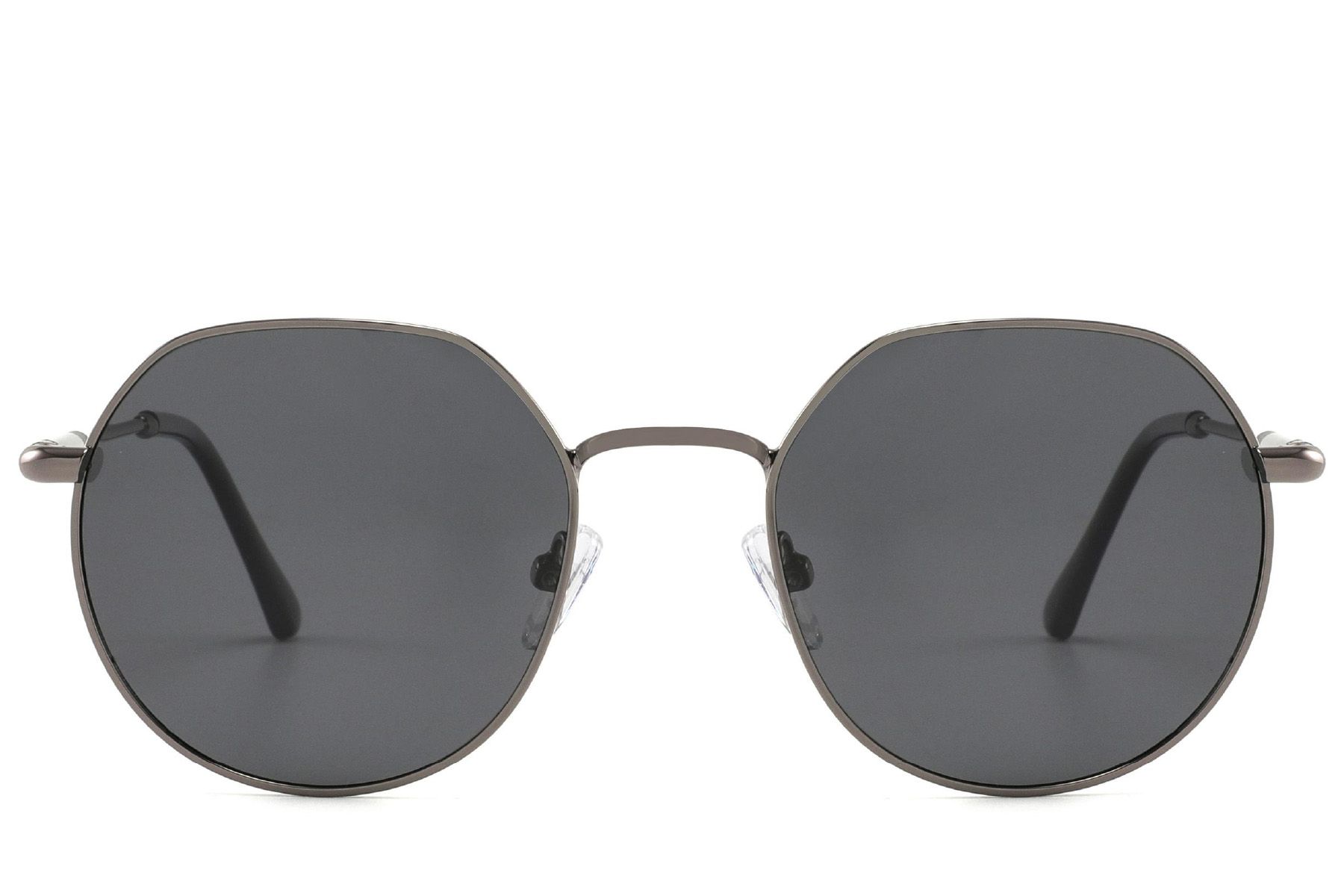 Oval Grey Metal Sunglasses #BS2012-2021