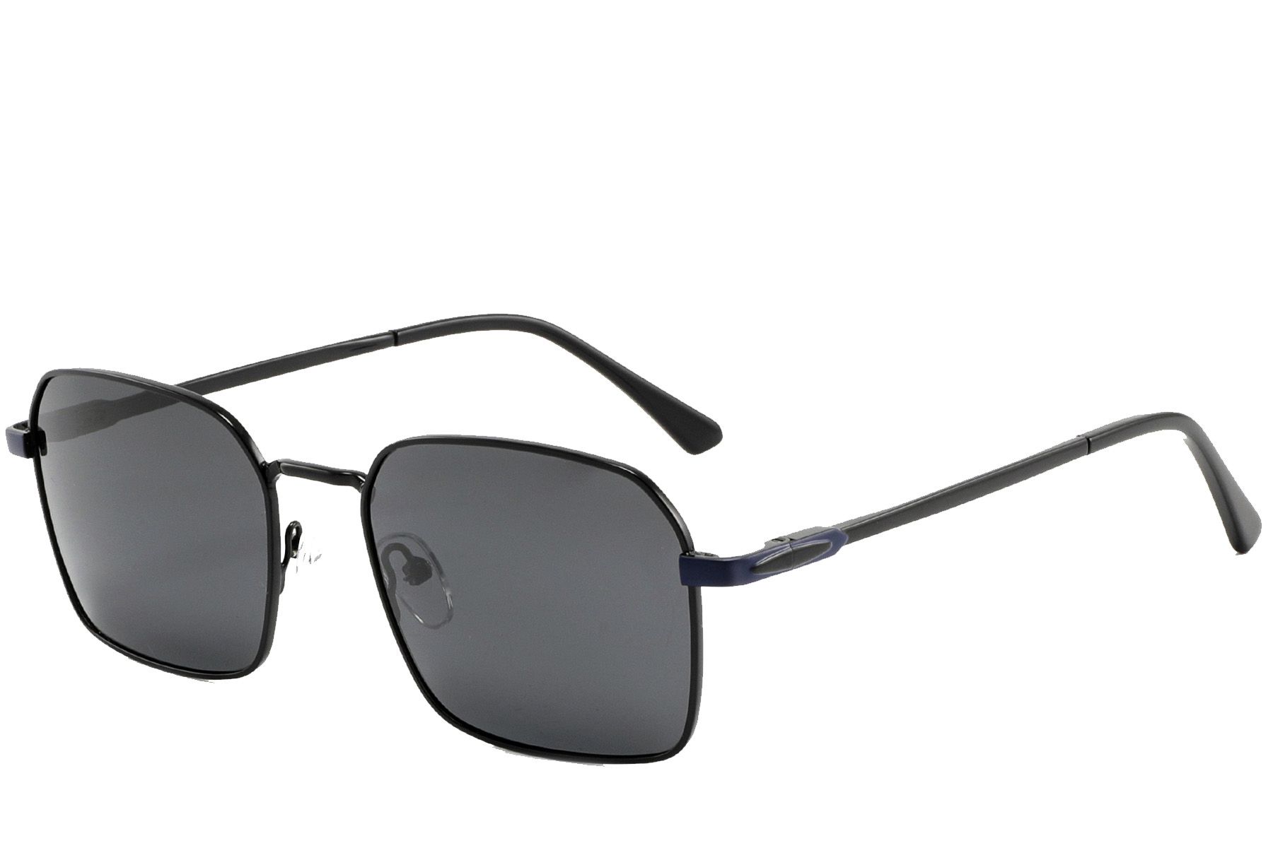 Rectangular Black Metal Sunglasses #BS2012-2031