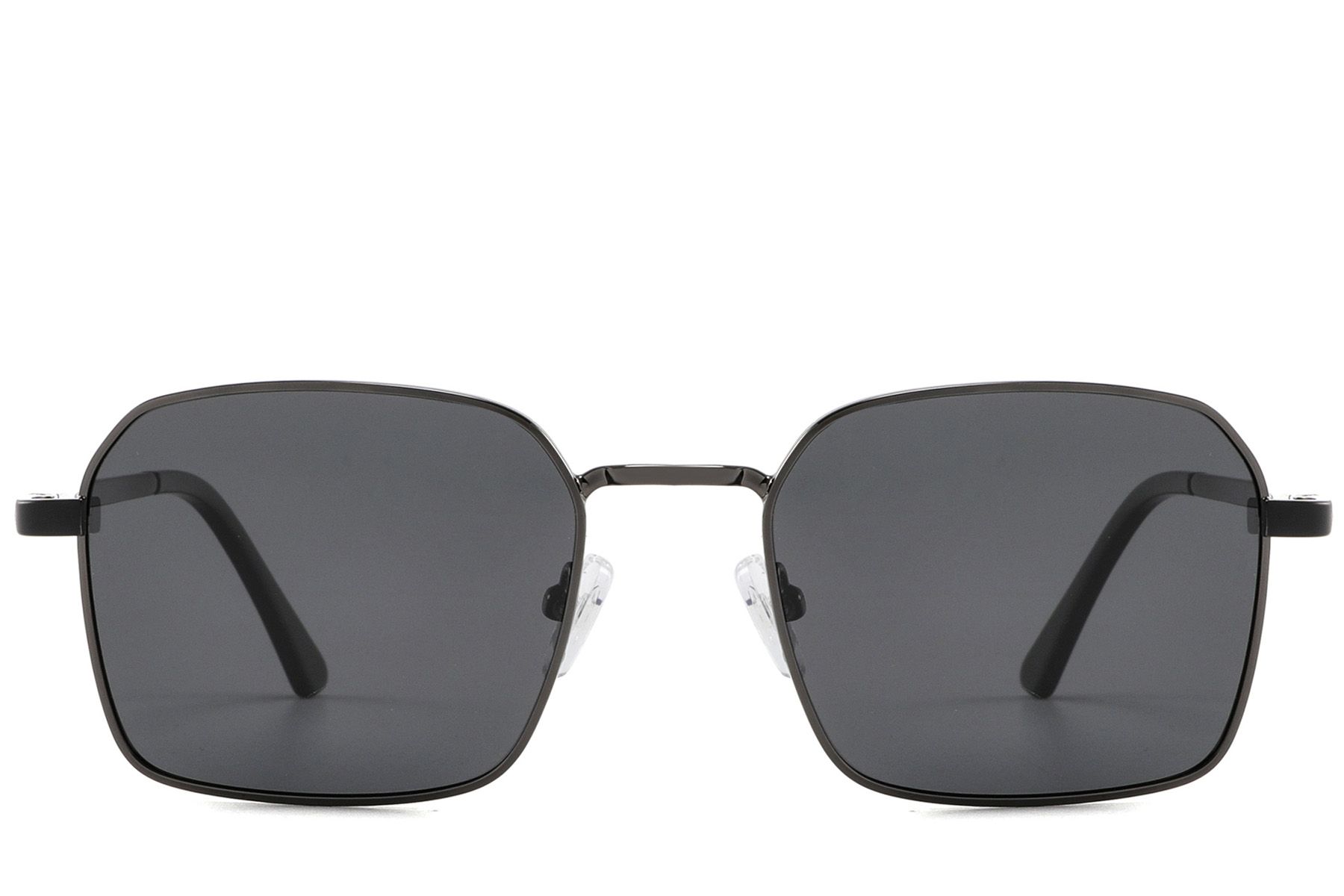Rectangular Grey Metal Sunglasses #BS2012-2032