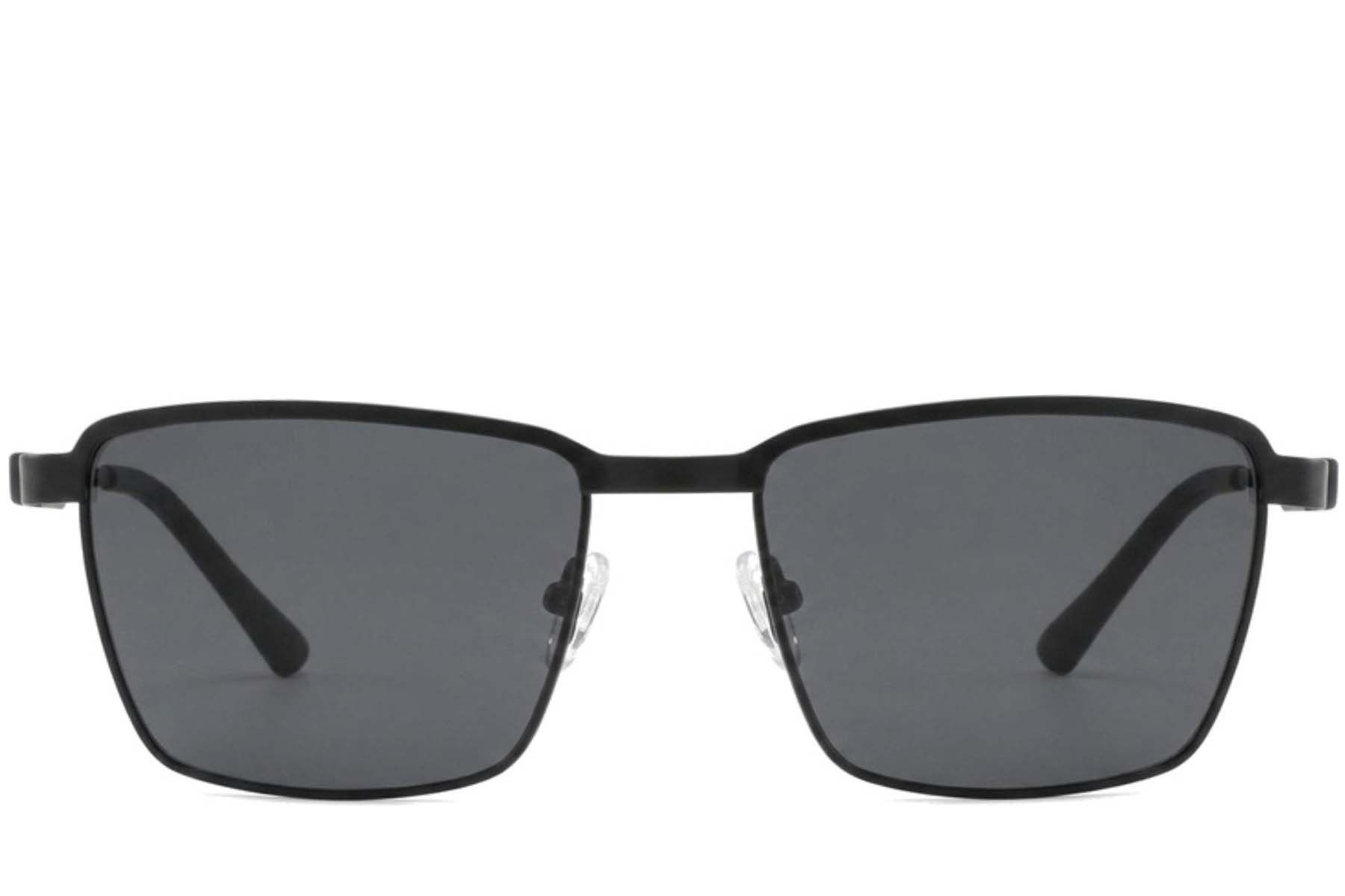 Gafas de sol rectangulares de metal negro #BS2012-2035