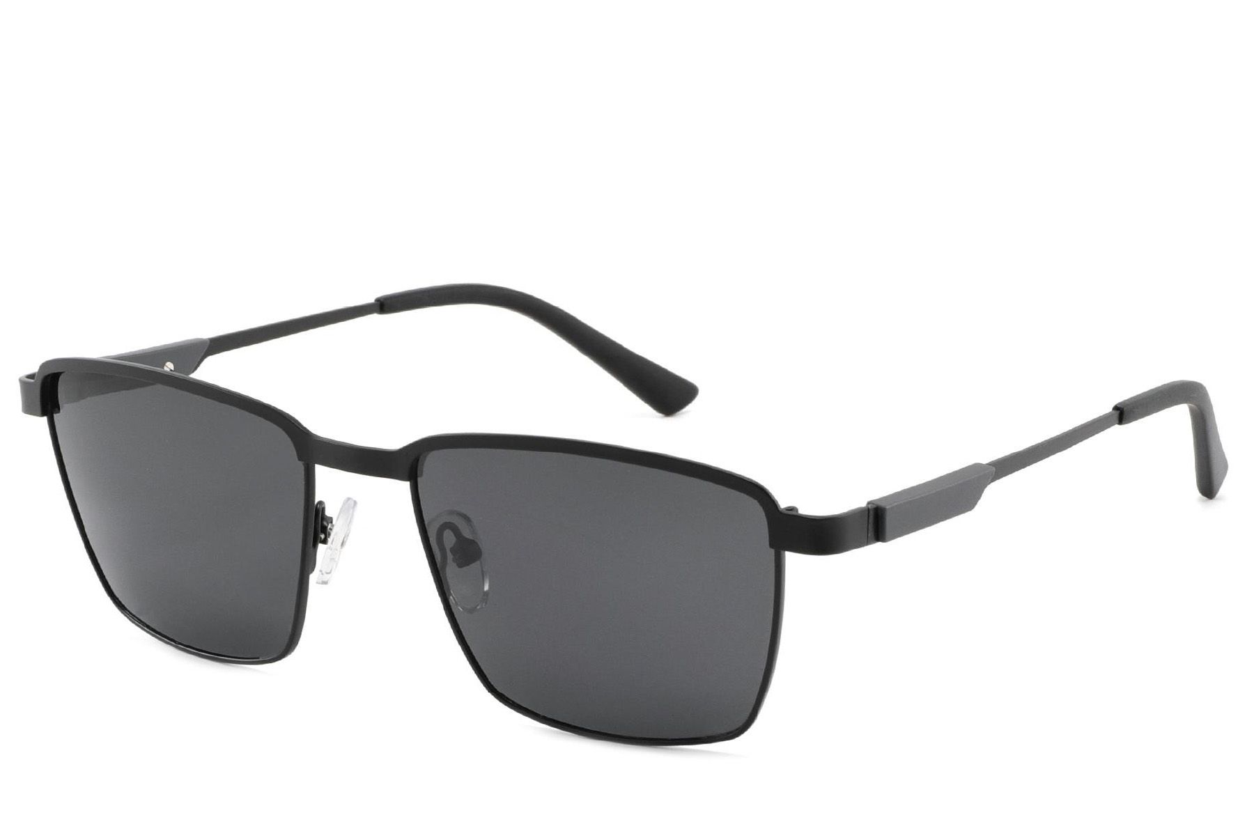 Rectangular Black Metal Sunglasses #BS2012-2035