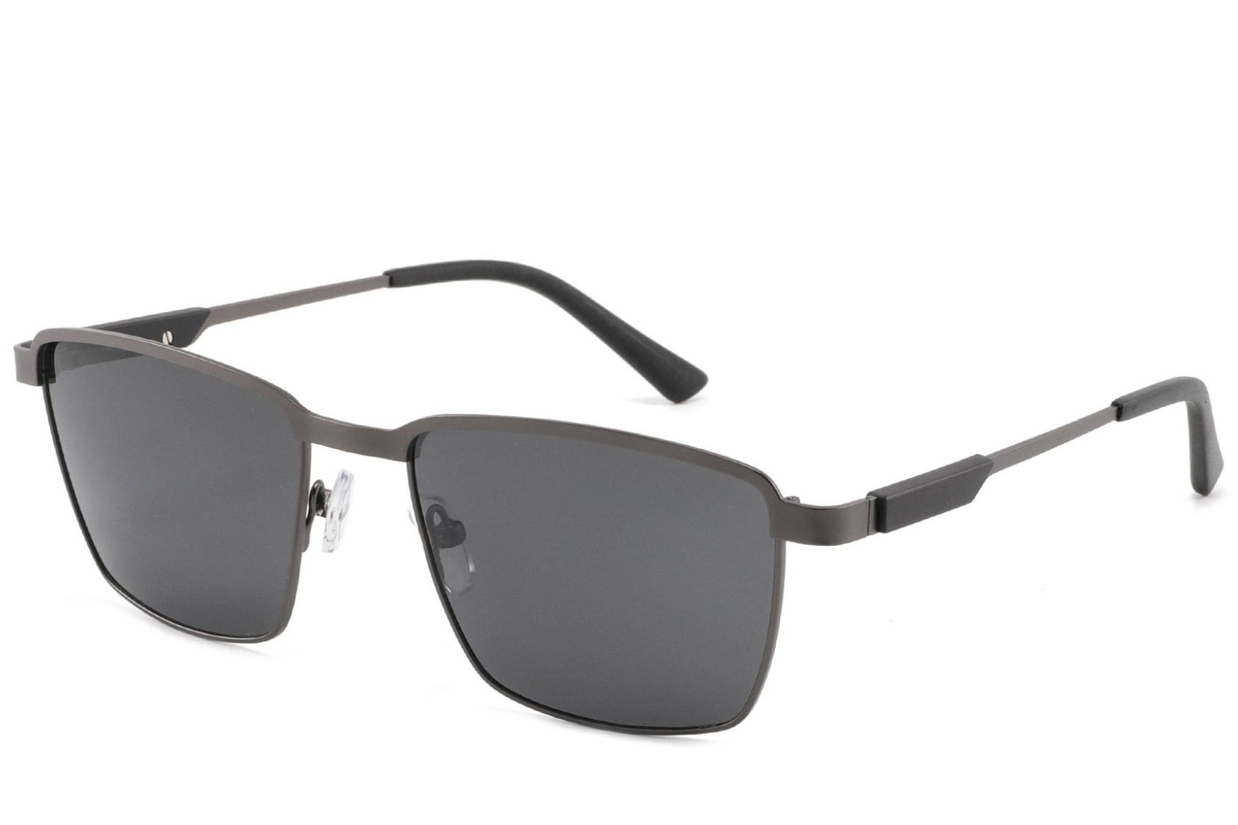 Rectangular Grey Metal Sunglasses #BS2012-2036