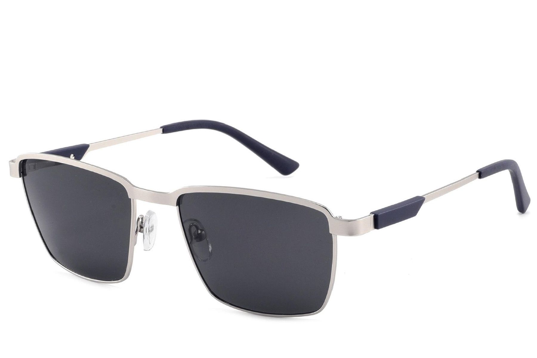 Rectangular Silver Metal Sunglasses #BS2012-2038