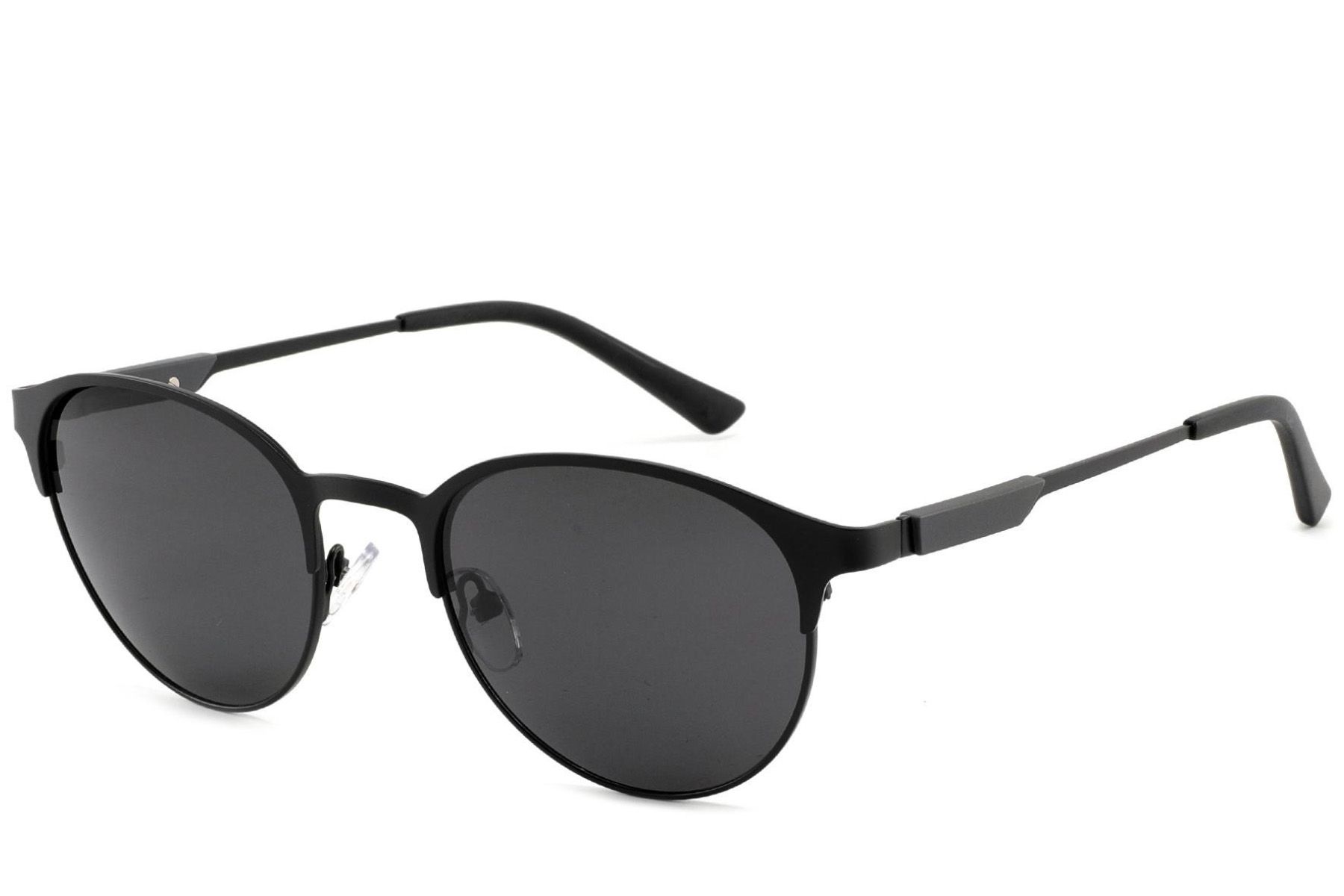 Oval Black Metal Sunglasses #BS2012-2040