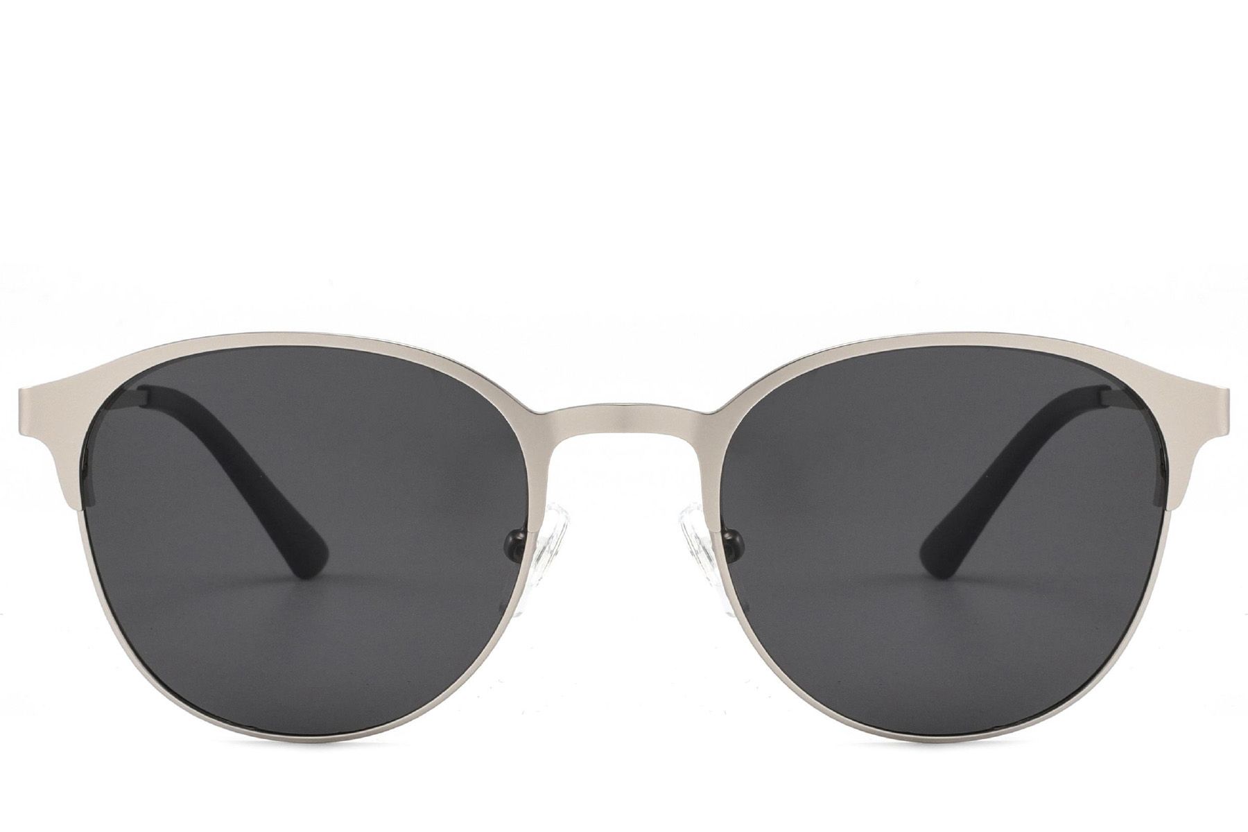 Oval Silver Metal Sunglasses #BS2012-2043