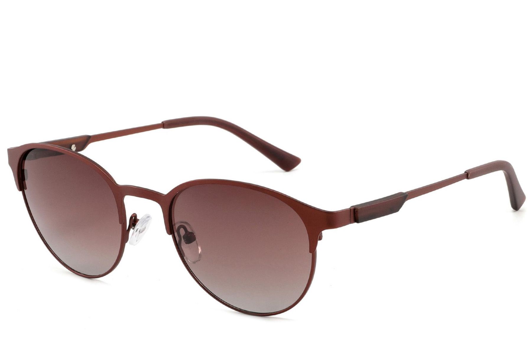 Oval Brown Metal Sunglasses #BS2012-2044
