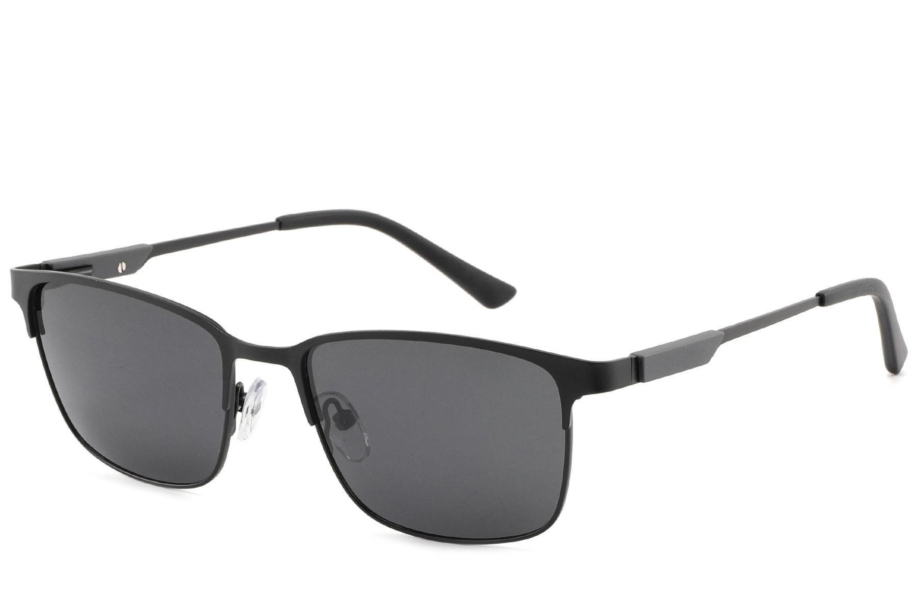 Rectangular Black Metal Sunglasses #BS2012-2045