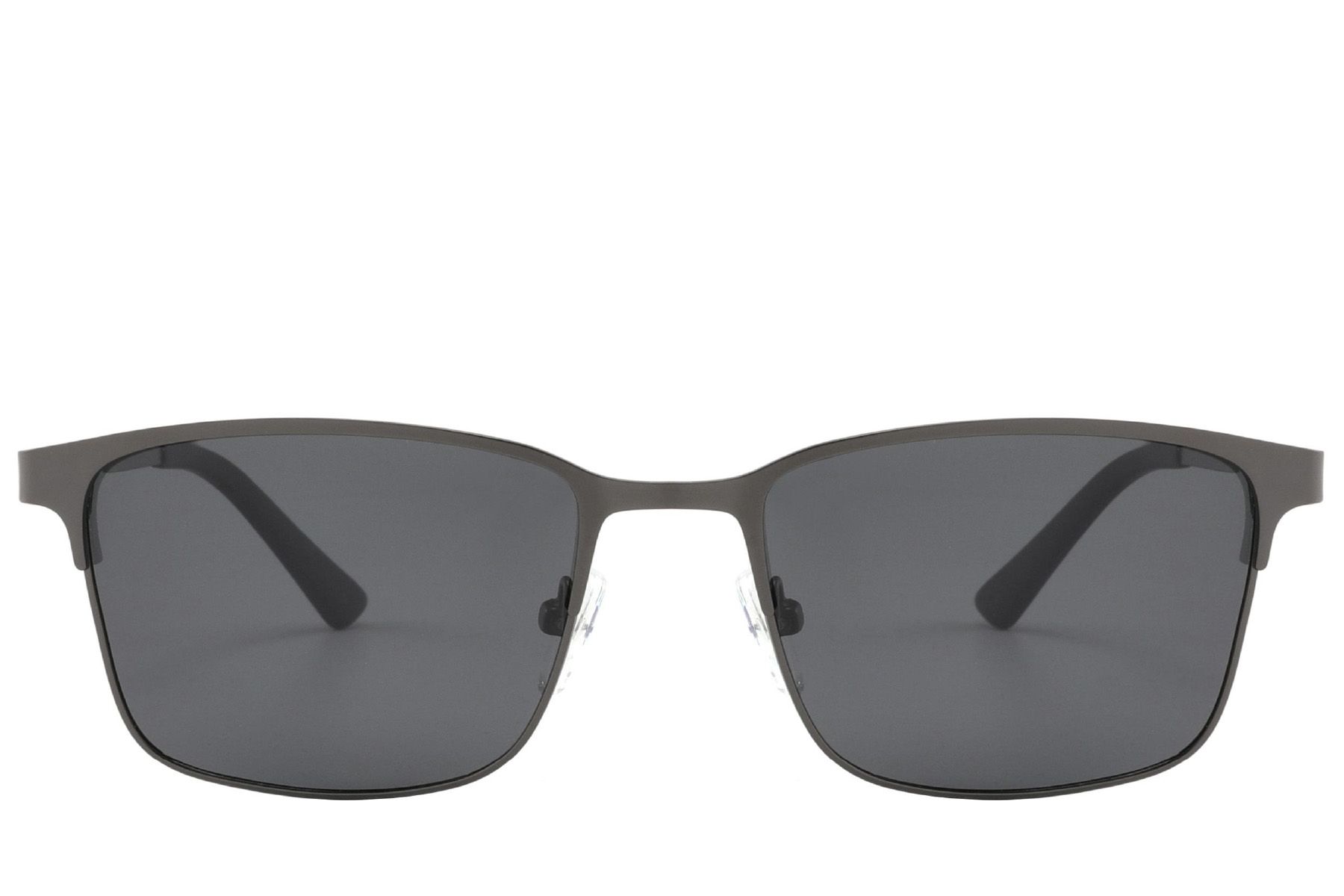 Rectangular Grey Metal Sunglasses #BS2012-2046